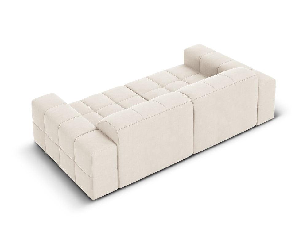Sofa aksamitna 3-osobowa CHICAGO jasnobeżowy Cosmopolitan Design Eye on Design