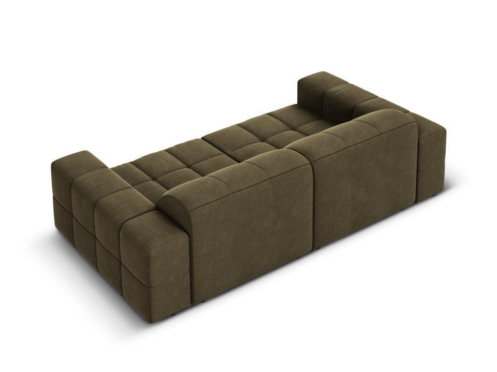 Sofa aksamitna 3-osobowa CHICAGO oliwkowy Cosmopolitan Design Eye on Design