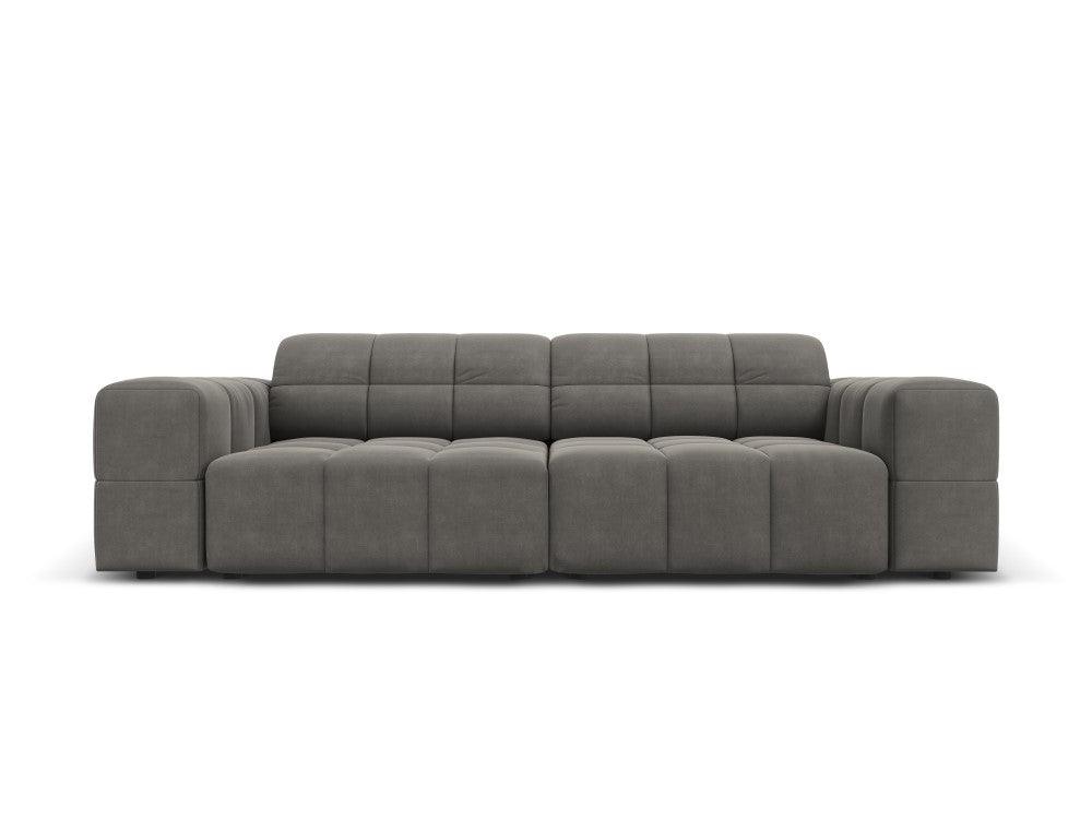 Sofa aksamitna 3-osobowa CHICAGO szary Cosmopolitan Design Eye on Design