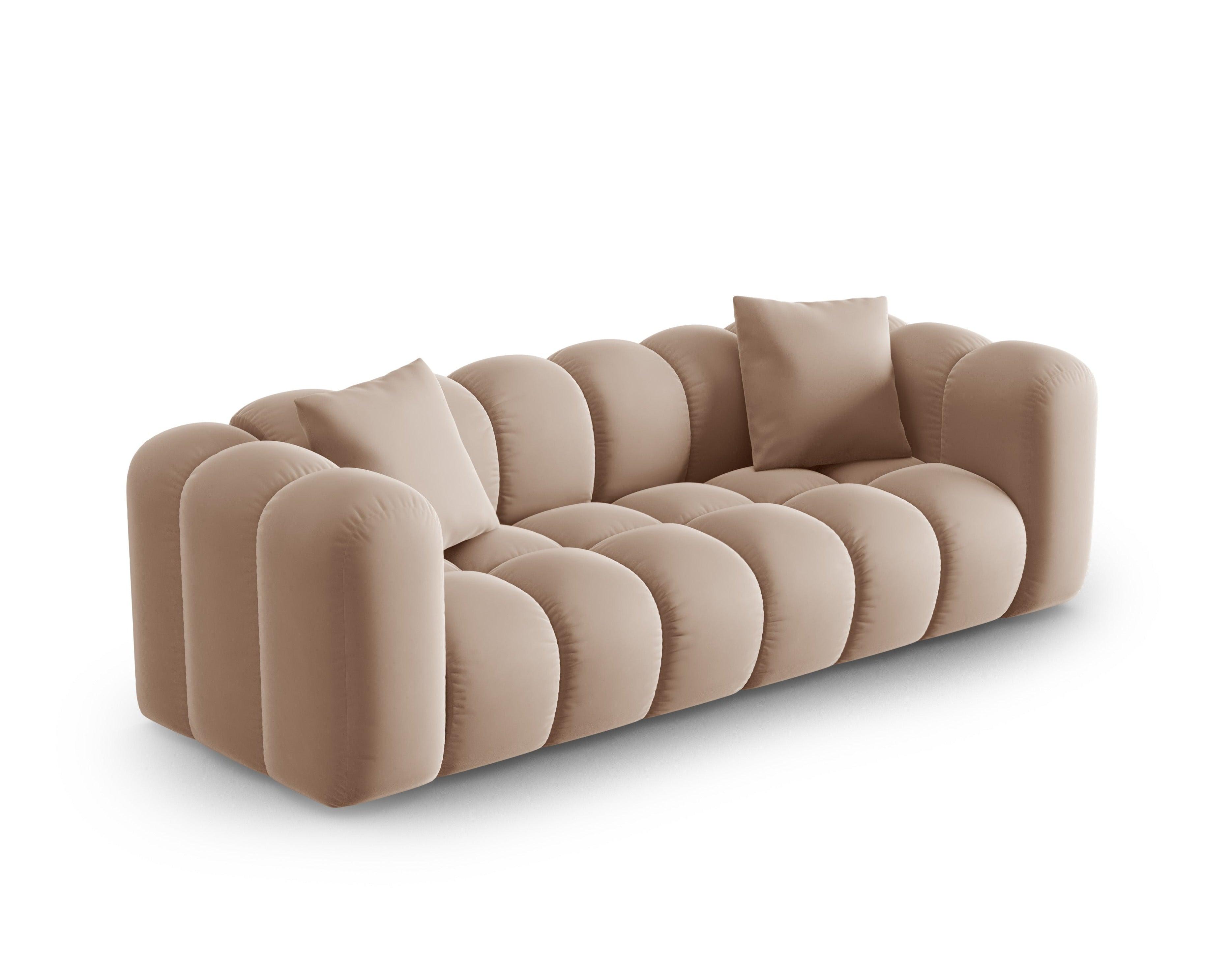 Sofa aksamitna 3-osobowa HALLEY beżowy Windsor & Co Eye on Design