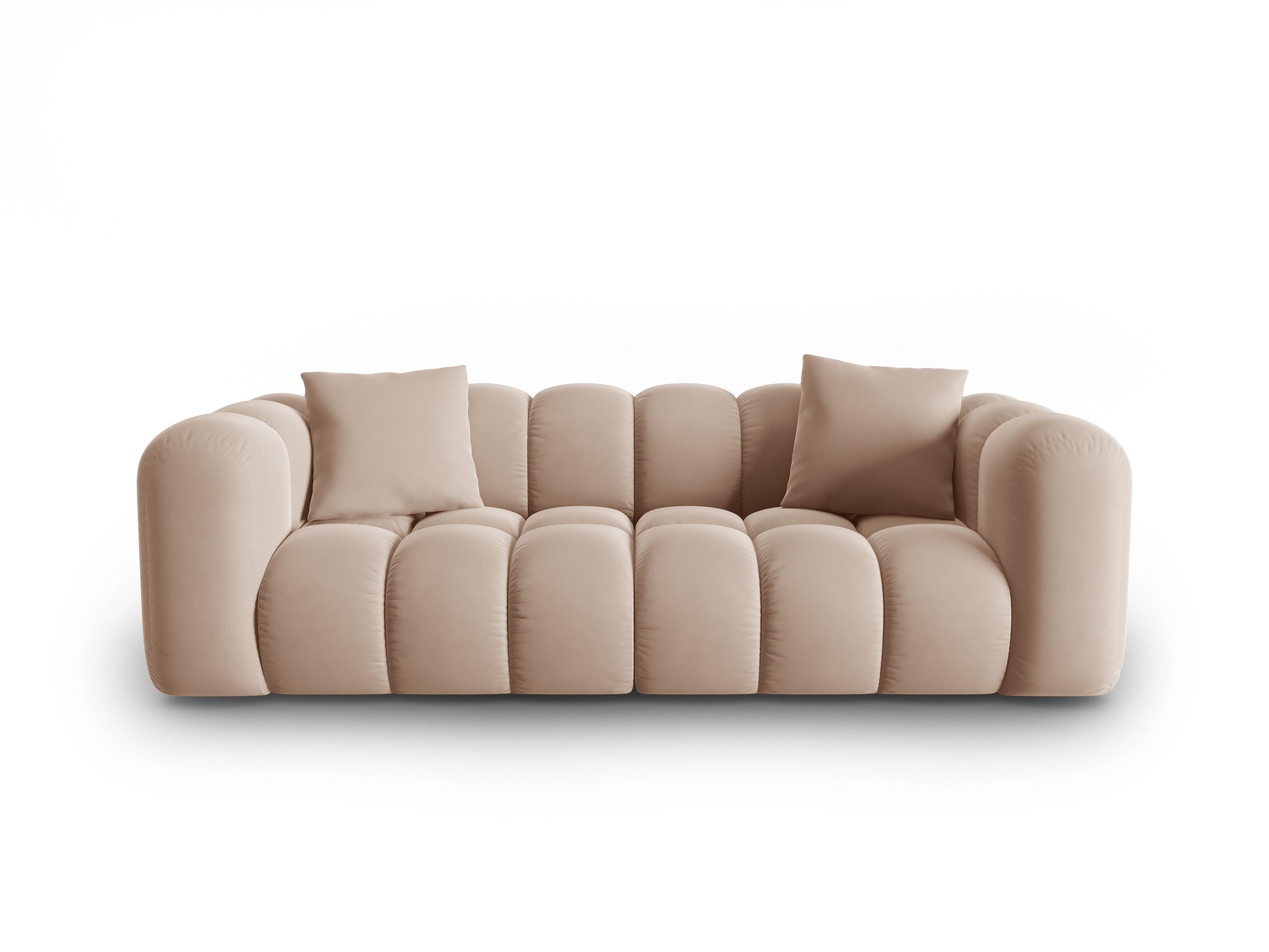 Sofa aksamitna 3-osobowa HALLEY beżowy Windsor & Co Eye on Design
