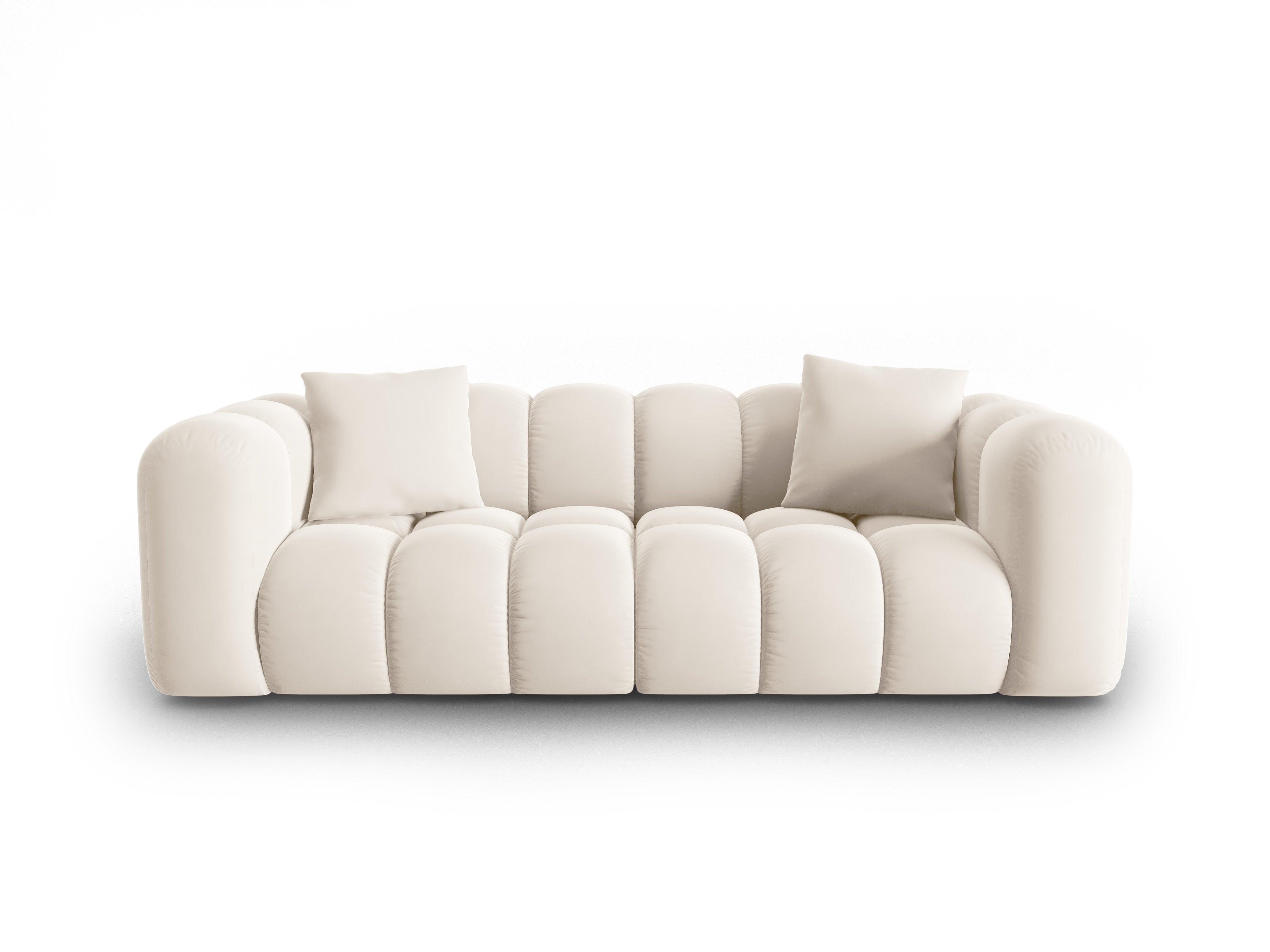 Sofa aksamitna 3-osobowa HALLEY jasnobeżowy Windsor & Co Eye on Design