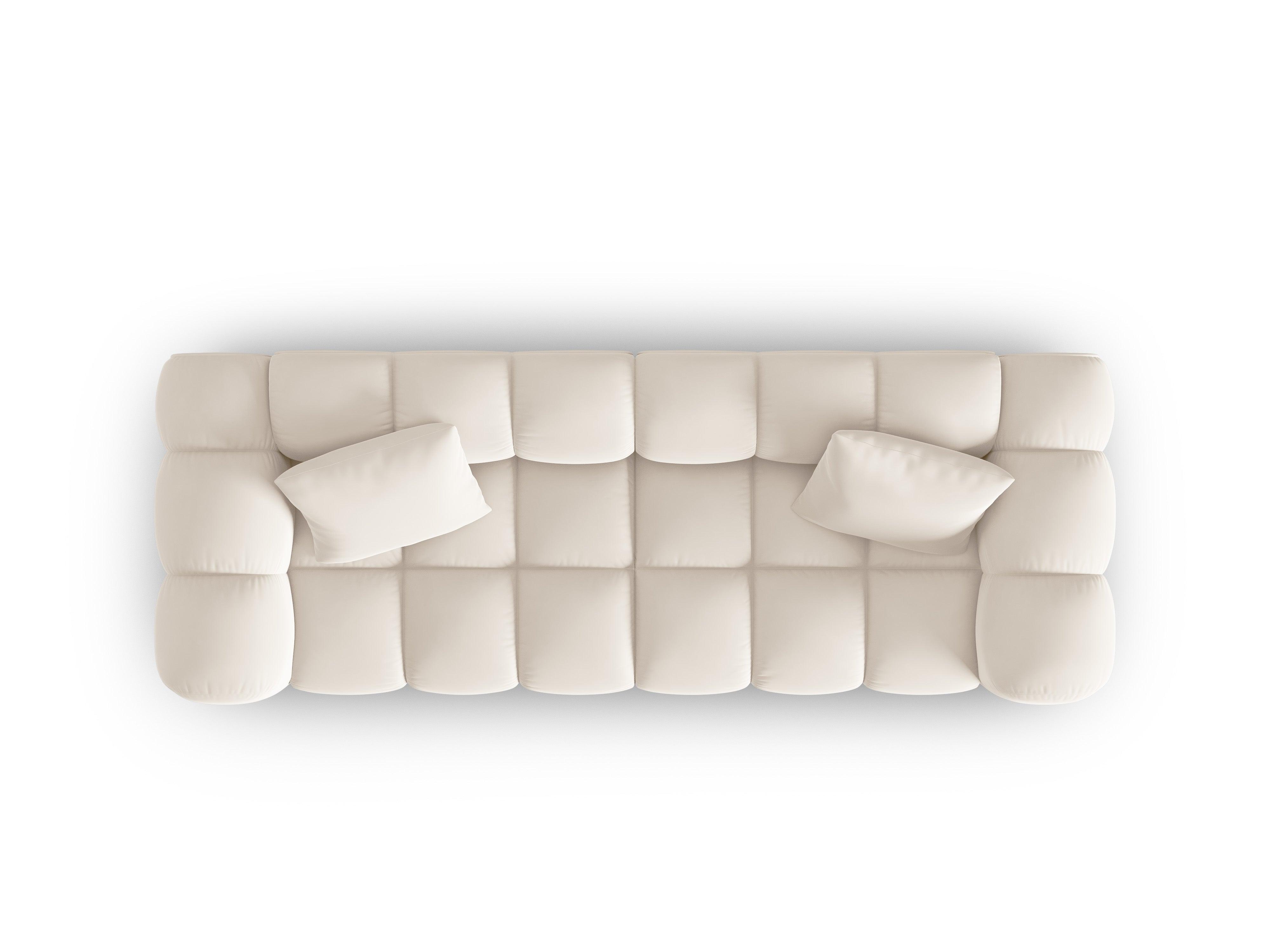 Sofa aksamitna 3-osobowa HALLEY jasnobeżowy Windsor & Co Eye on Design