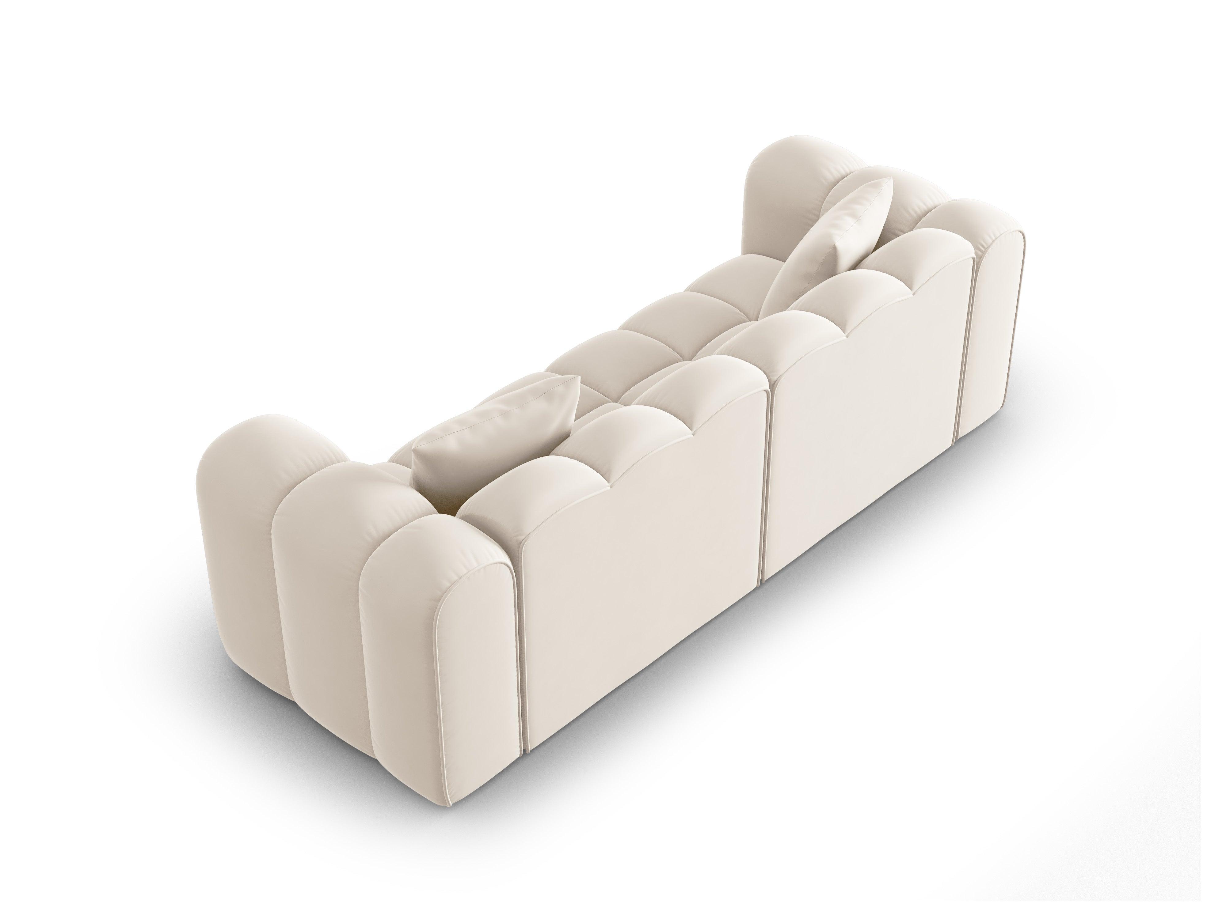 Sofa aksamitna 3-osobowa HALLEY jasnobeżowy Windsor & Co Eye on Design