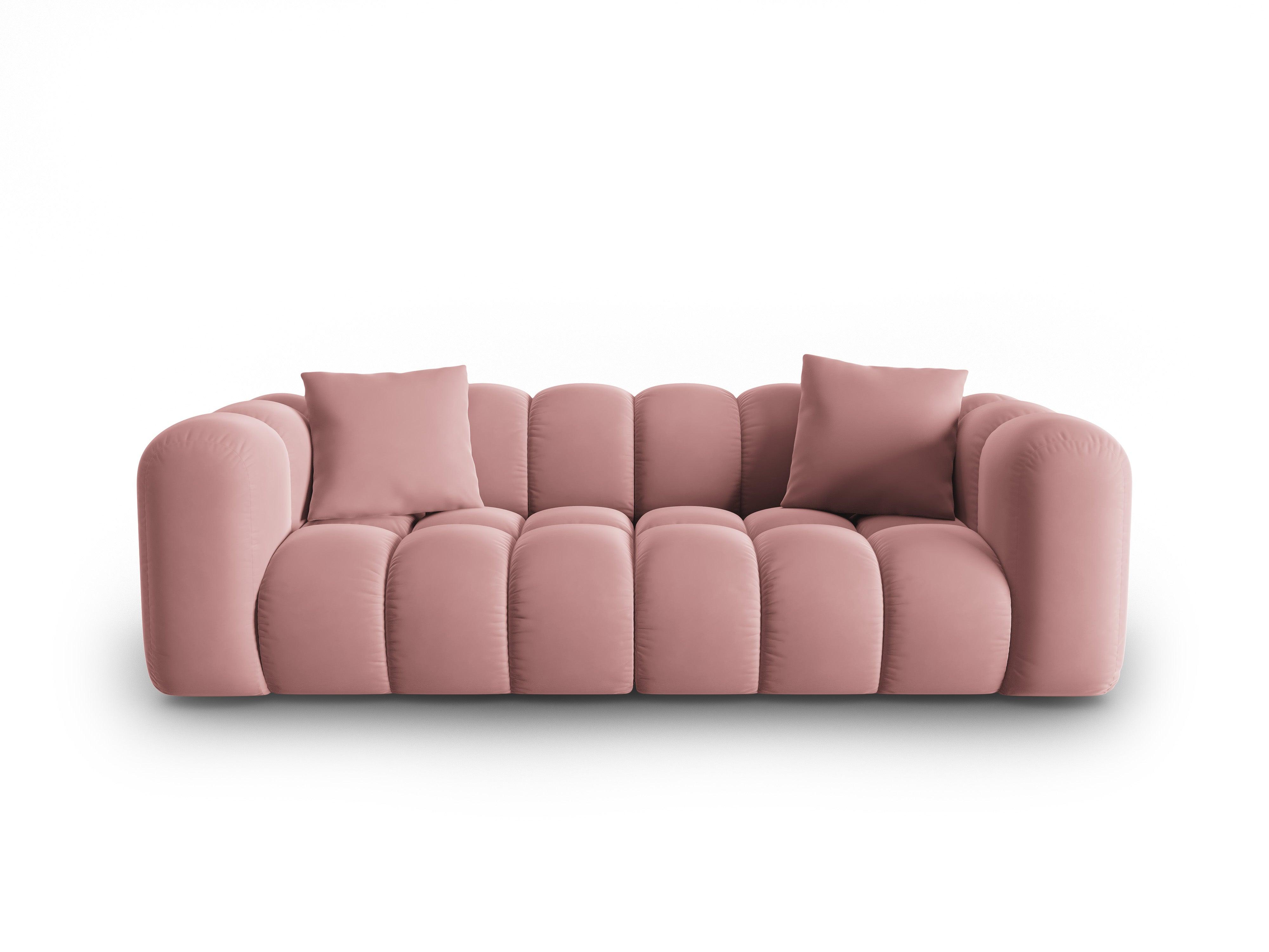 Sofa aksamitna 3-osobowa HALLEY różowy Windsor & Co Eye on Design