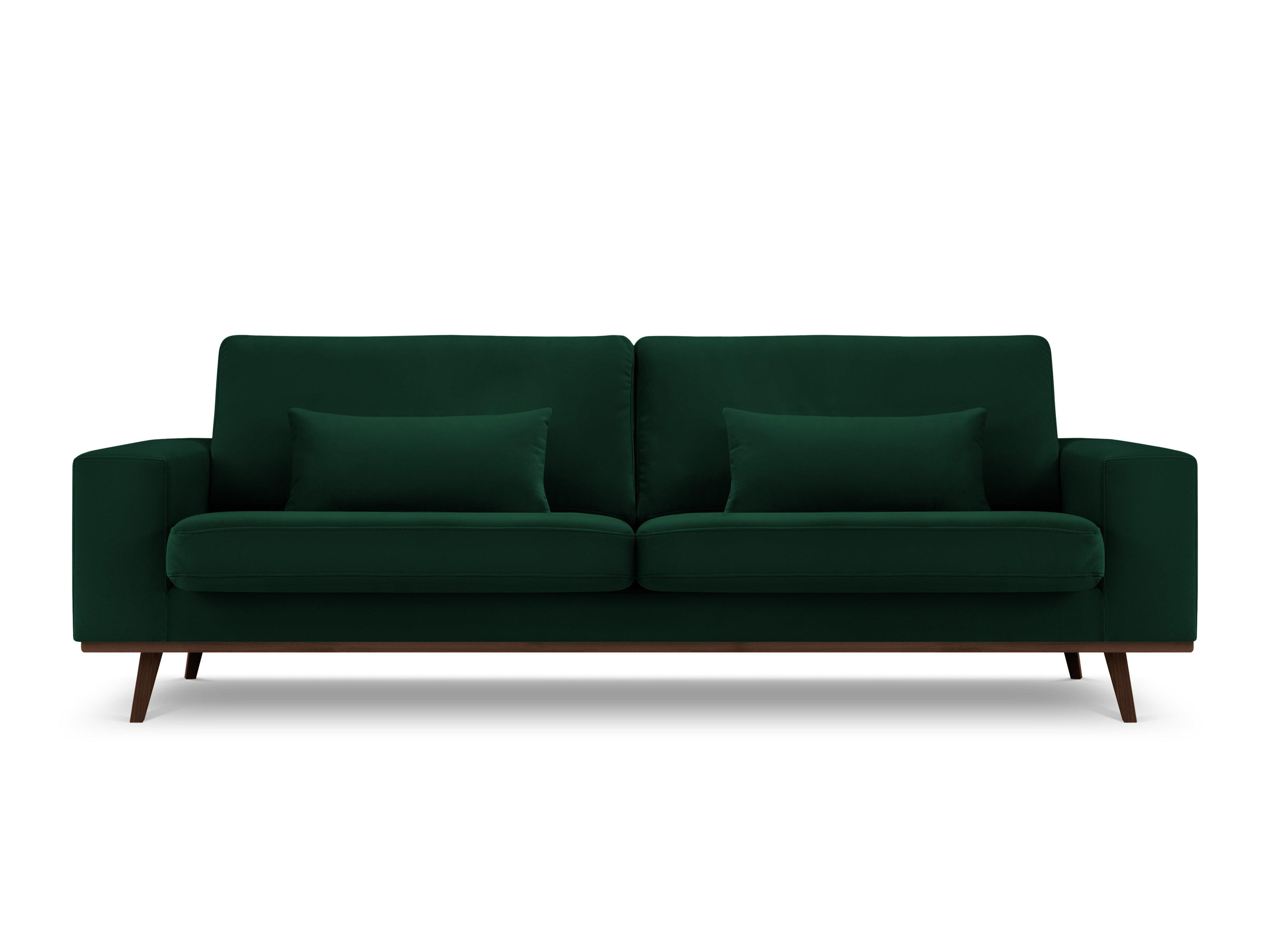 Sofa aksamitna 3-osobowa HEBE butelkowa zieleń Mazzini Sofas Eye on Design