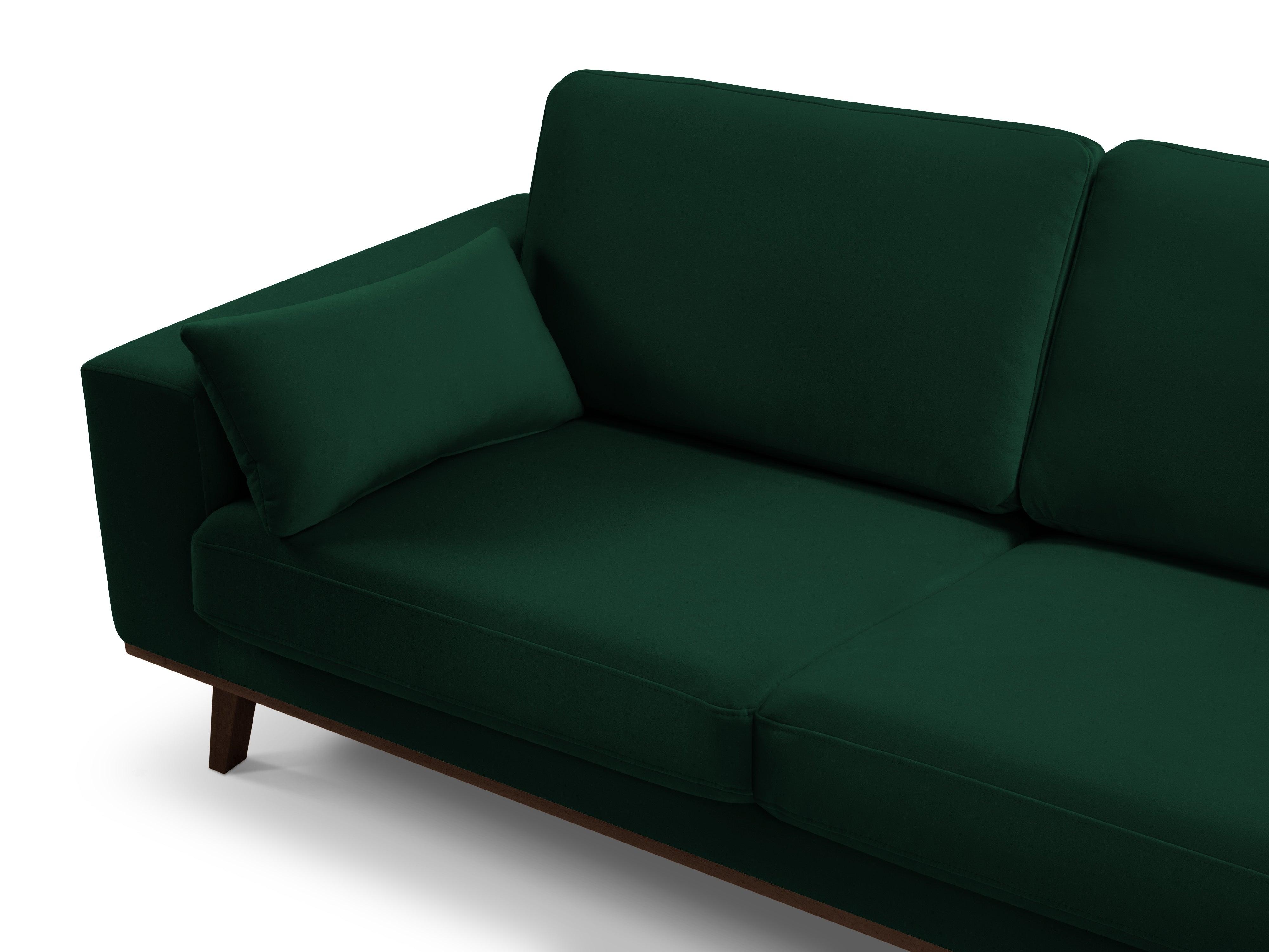 Sofa aksamitna 3-osobowa HEBE butelkowa zieleń Mazzini Sofas Eye on Design