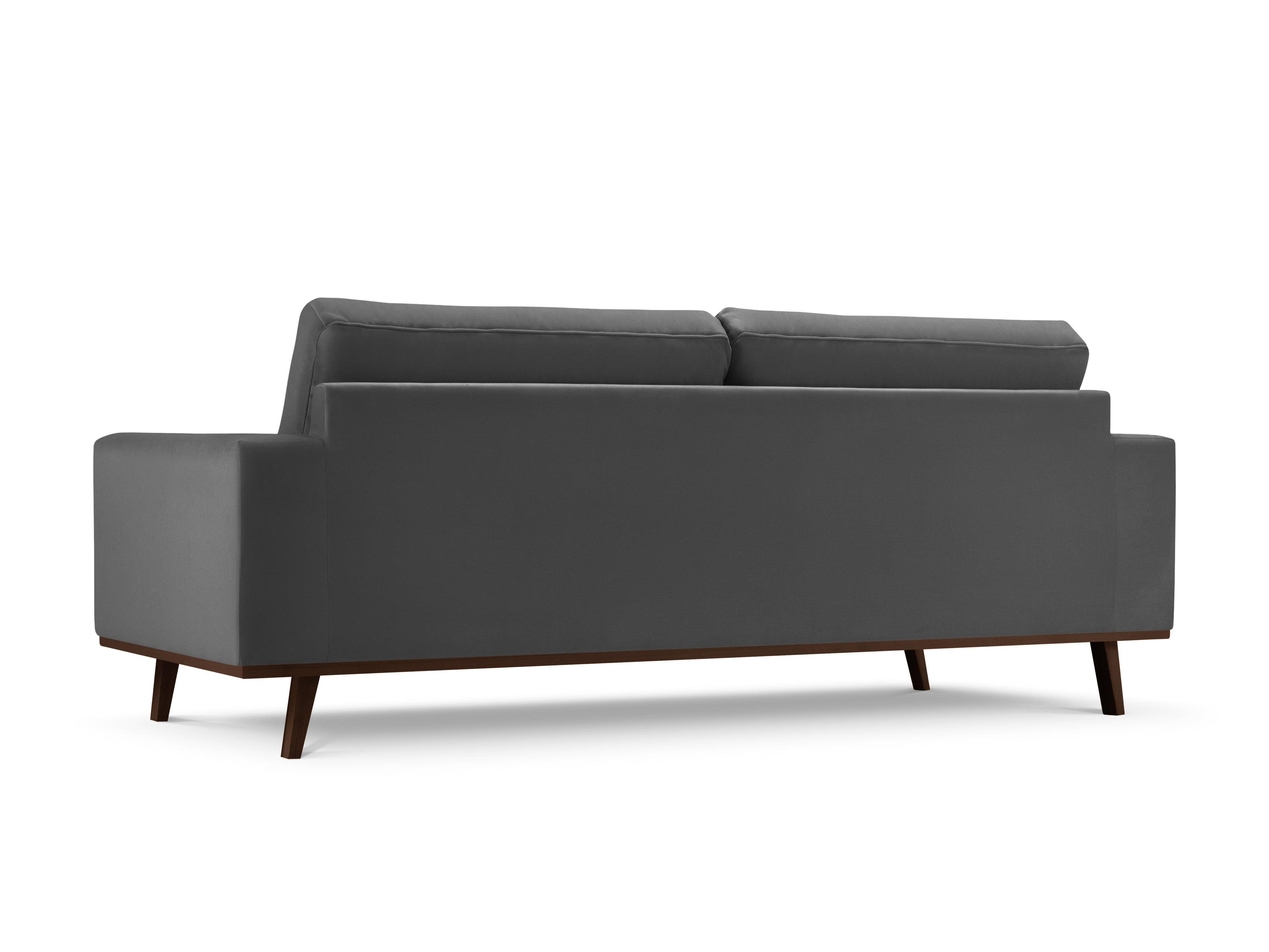 Sofa aksamitna 3-osobowa HEBE ciemnoszary Mazzini Sofas Eye on Design