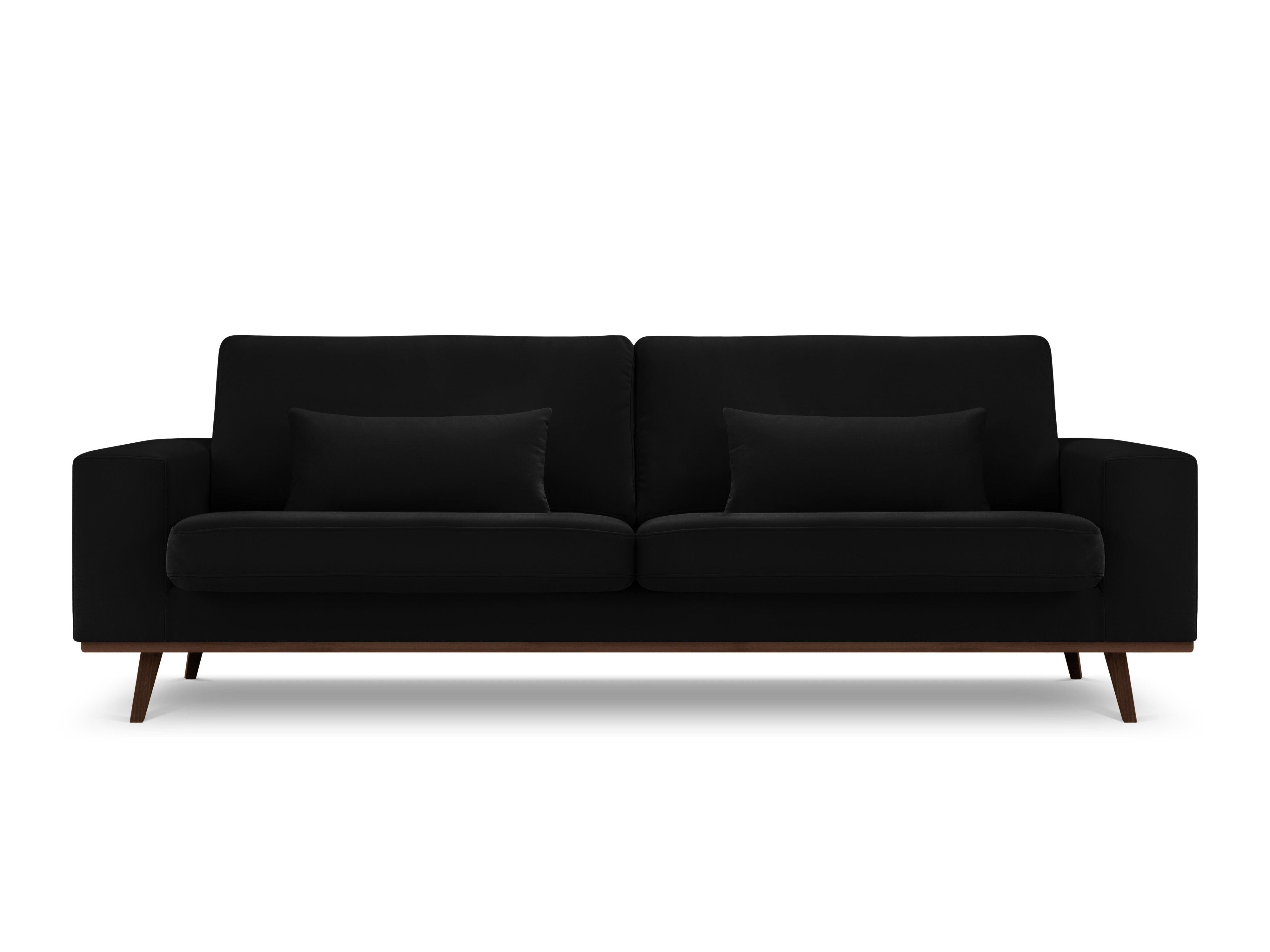 Sofa aksamitna 3-osobowa HEBE czarny Mazzini Sofas Eye on Design