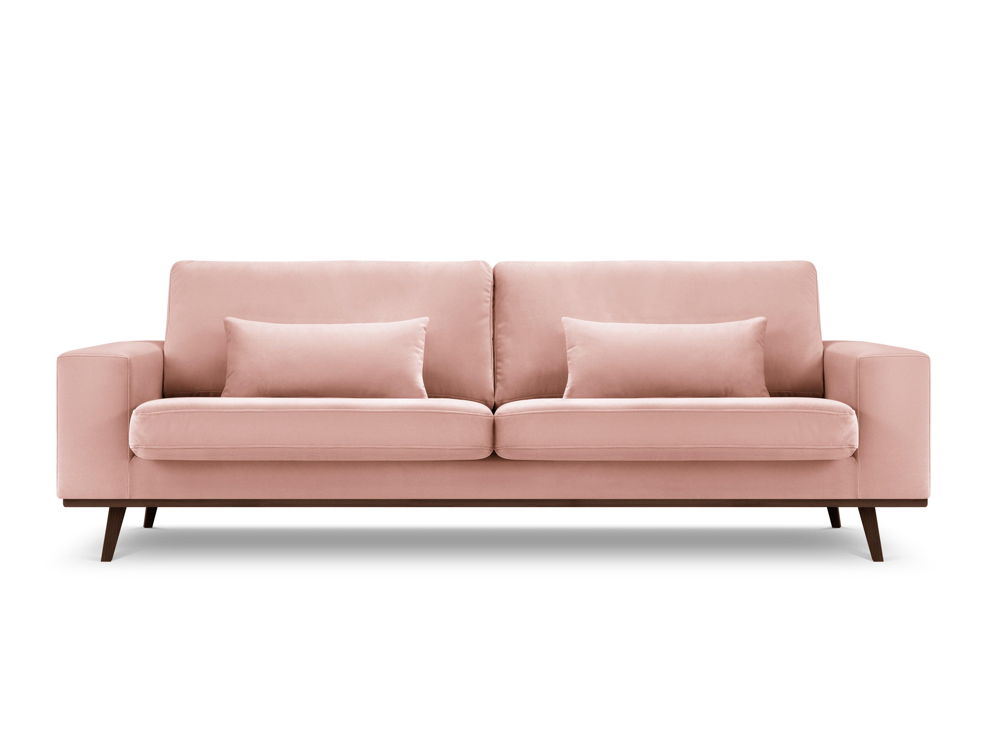 Sofa aksamitna 3-osobowa HEBE różowy Mazzini Sofas Eye on Design