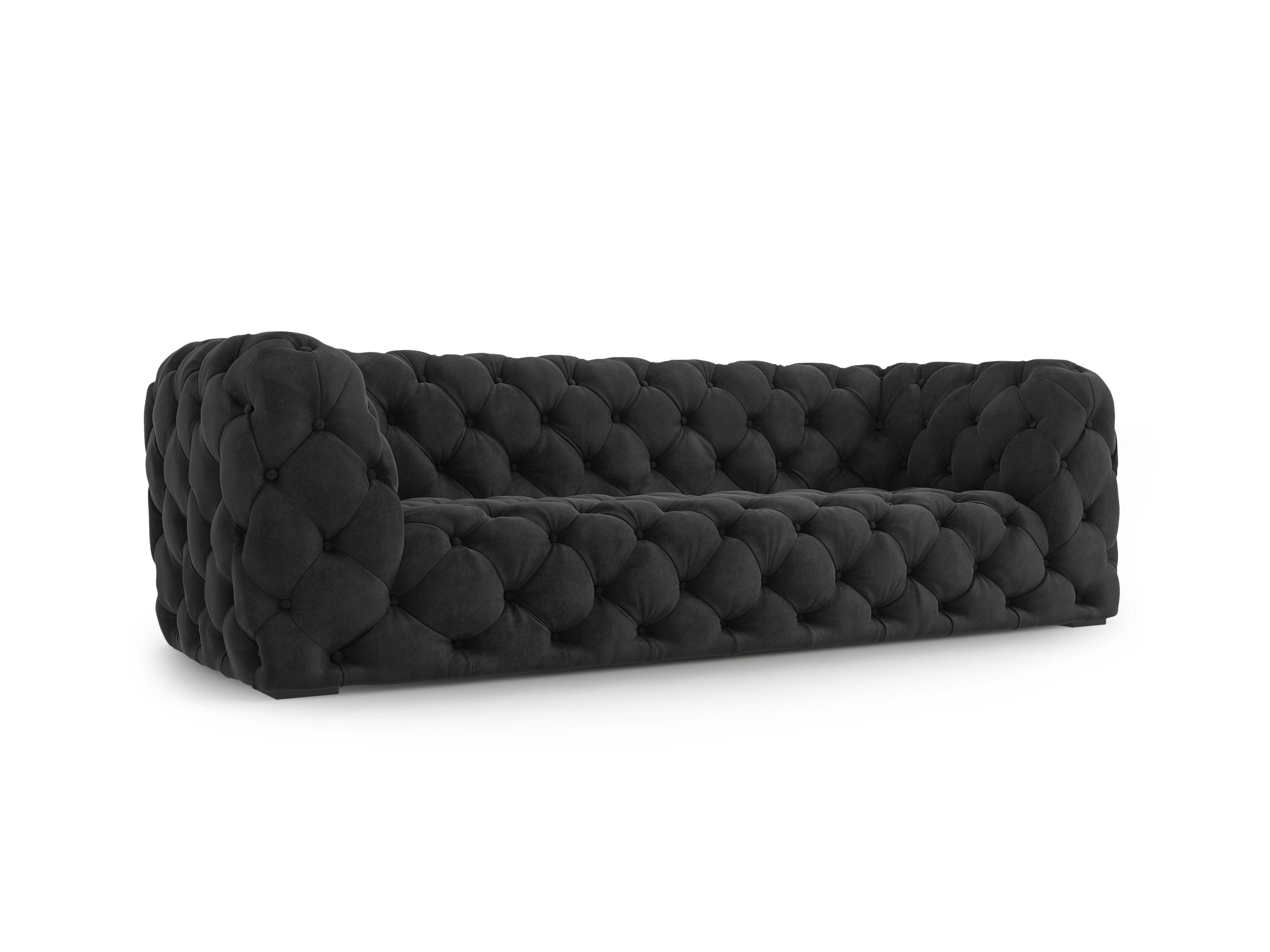 Sofa aksamitna 3-osobowa LOGE ciemnoszary Windsor & Co Eye on Design