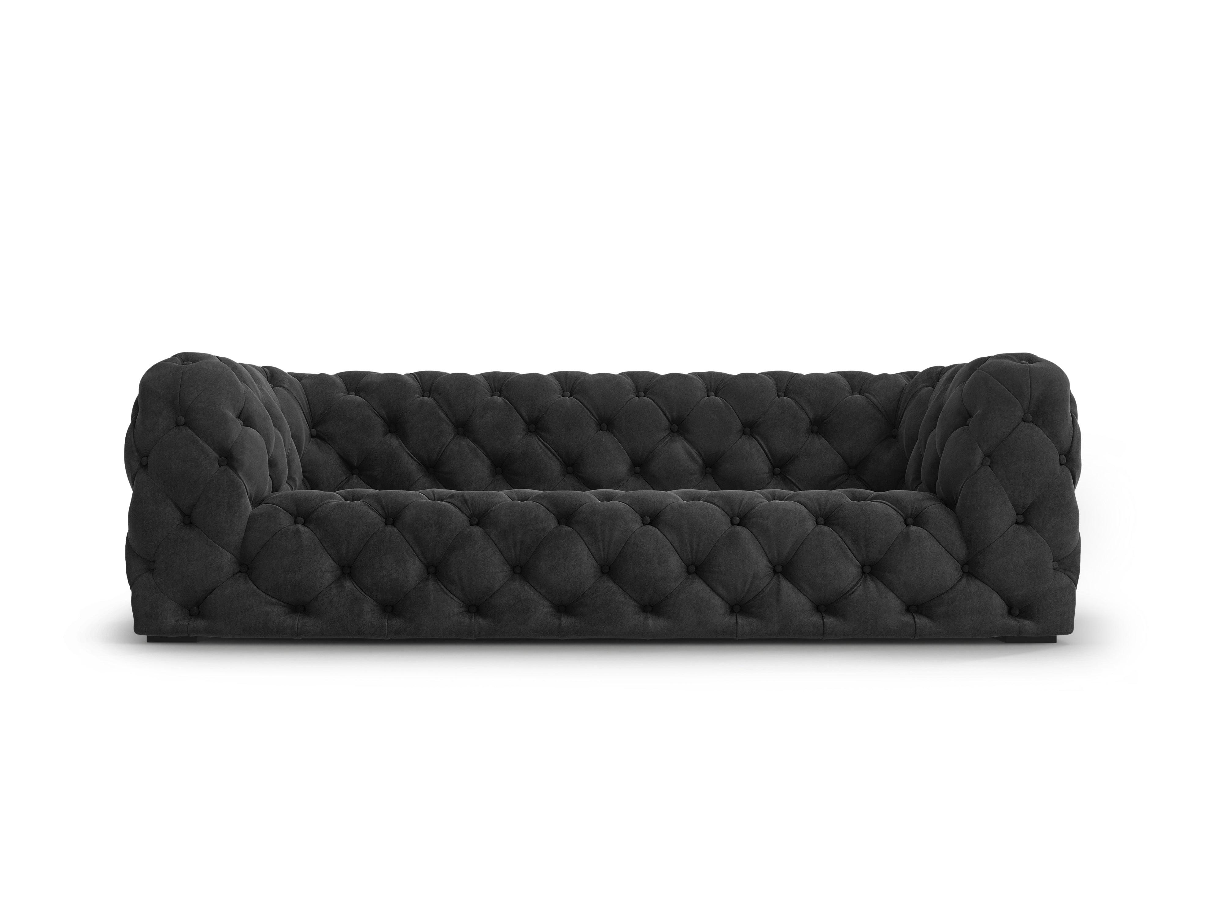 Sofa aksamitna 3-osobowa LOGE ciemnoszary Windsor & Co Eye on Design