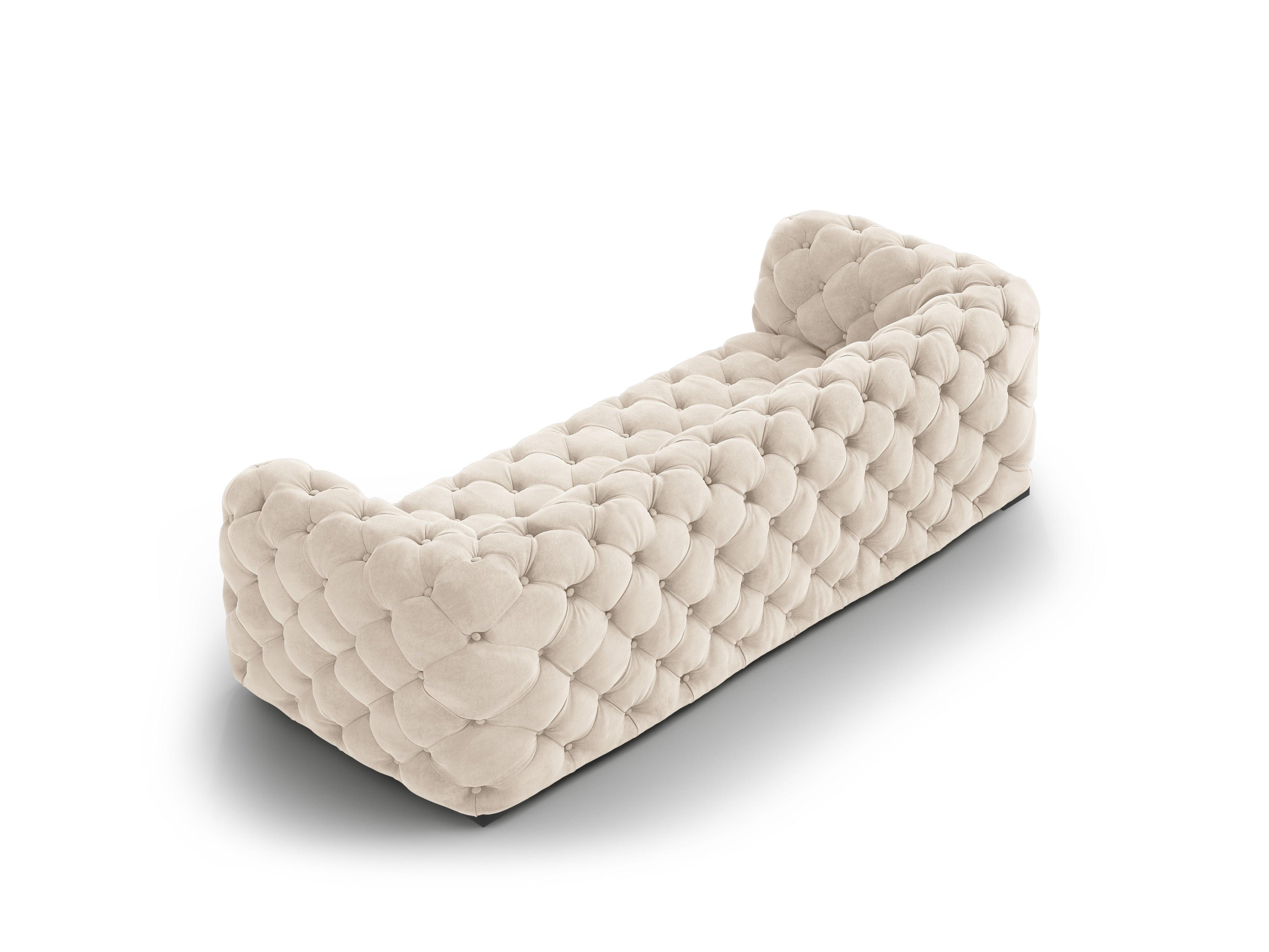 Sofa aksamitna 3-osobowa LOGE jasnobeżowy Windsor & Co Eye on Design