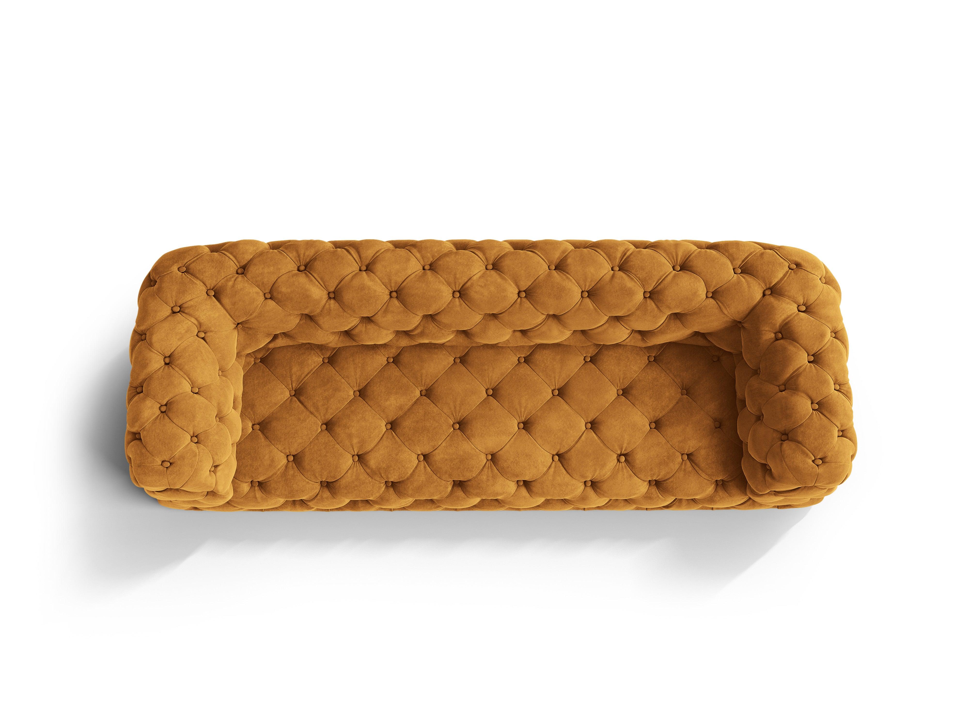 Sofa aksamitna 3-osobowa LOGE miedziany Windsor & Co Eye on Design