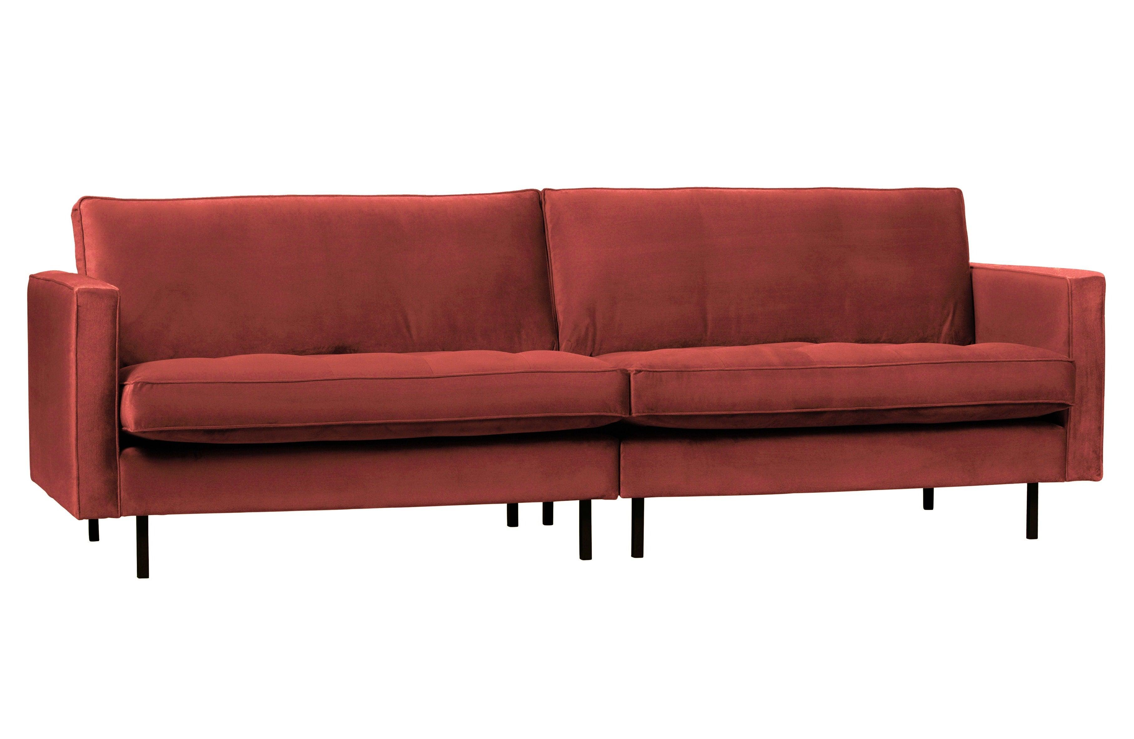 Sofa aksamitna 3-osobowa RODEO CLASSIC kasztanowy Be Pure Eye on Design