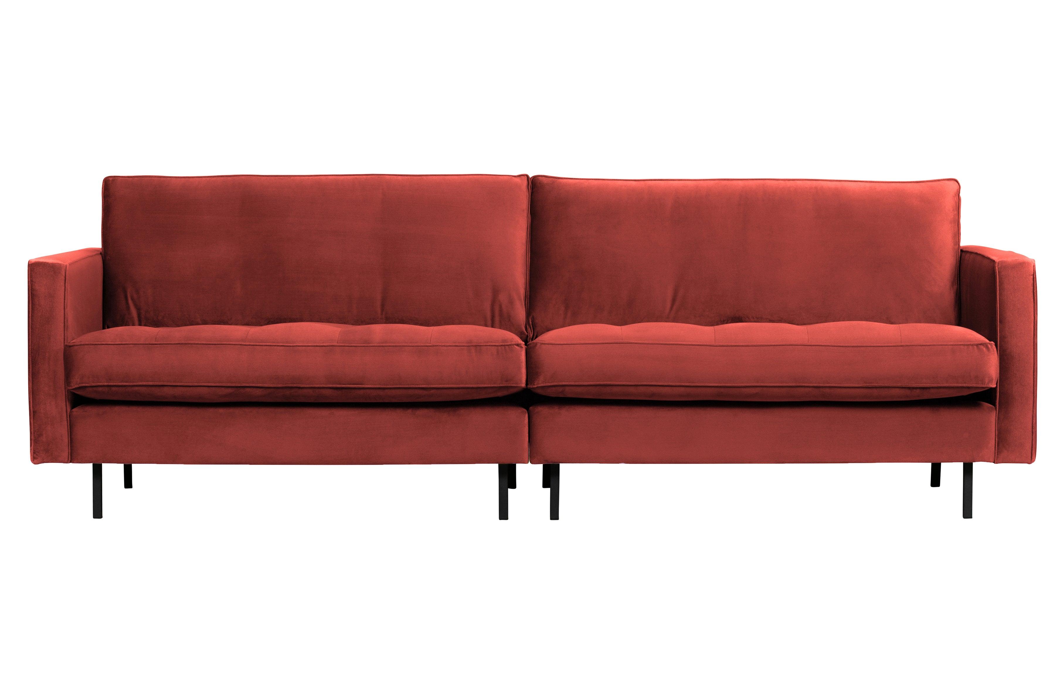 Sofa aksamitna 3-osobowa RODEO CLASSIC kasztanowy Be Pure Eye on Design