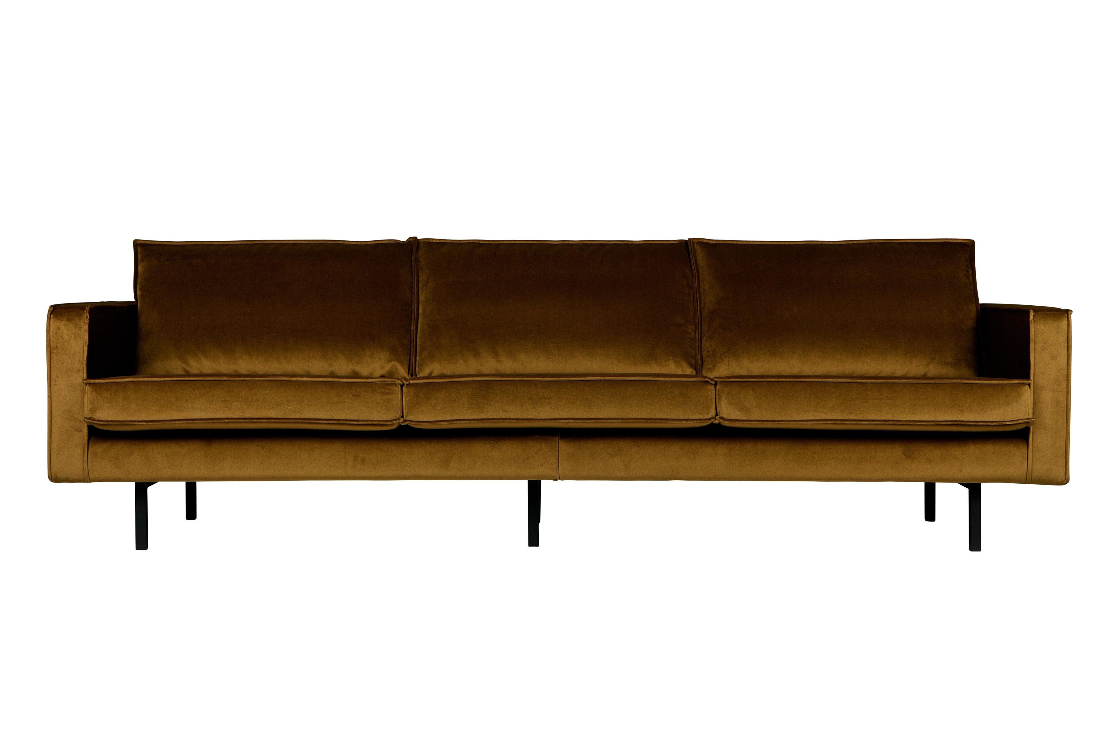 Sofa aksamitna 3-osobowa RODEO miodowy Be Pure Eye on Design