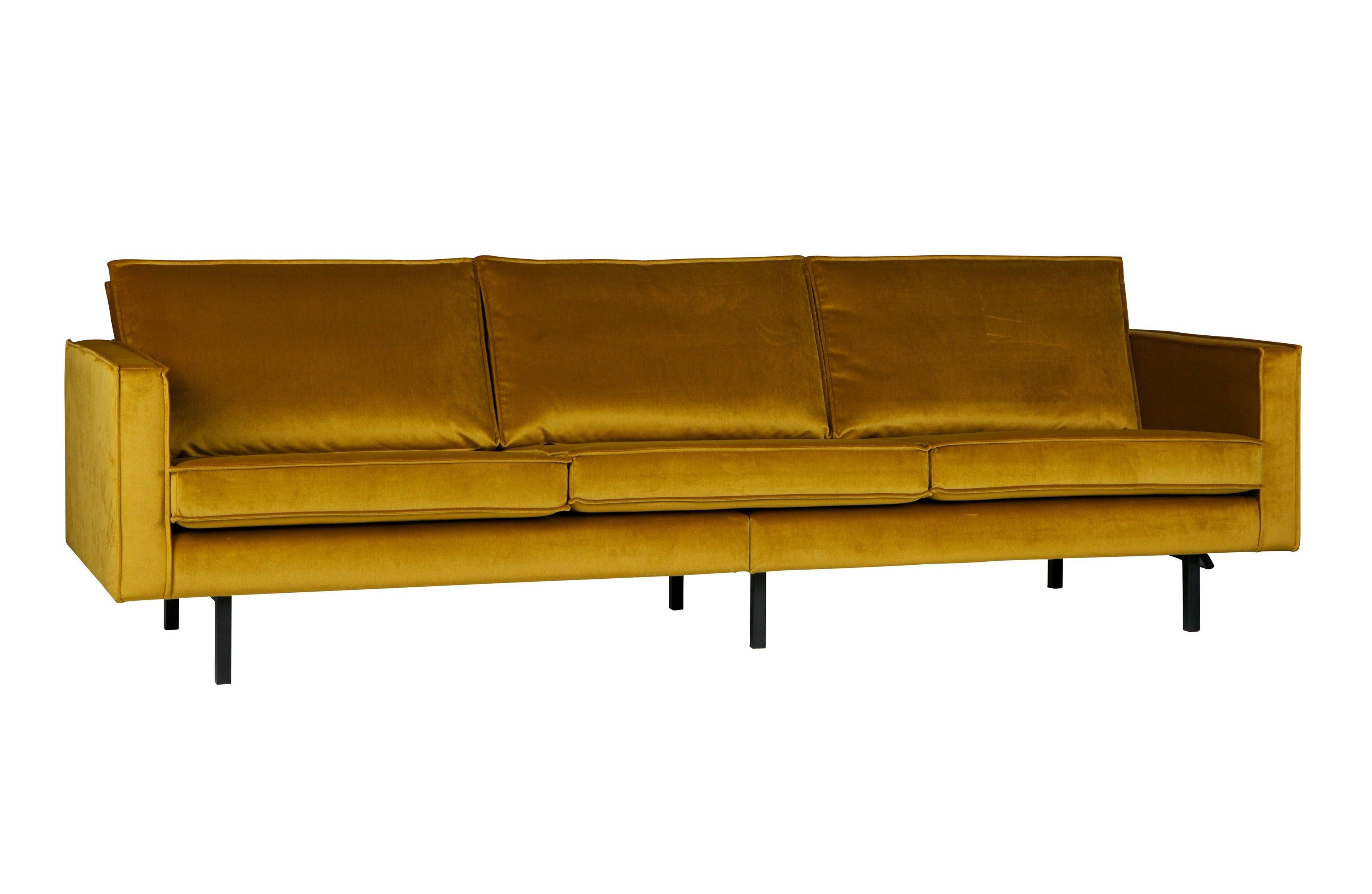 Sofa aksamitna 3-osobowa RODEO musztardowy Be Pure Eye on Design