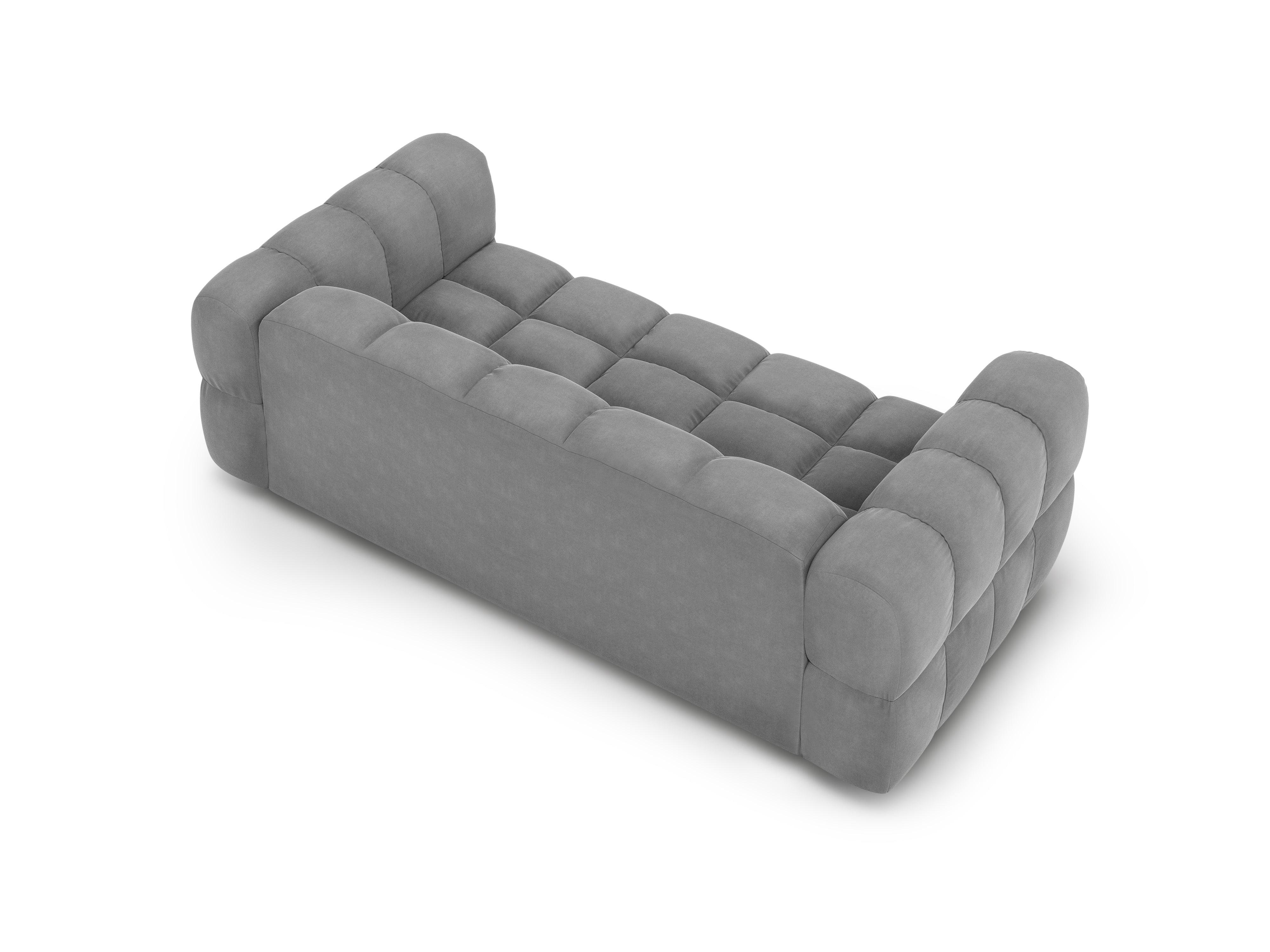 Sofa aksamitna 3-osobowa SKY jasnoszary Cosmopolitan Design Eye on Design
