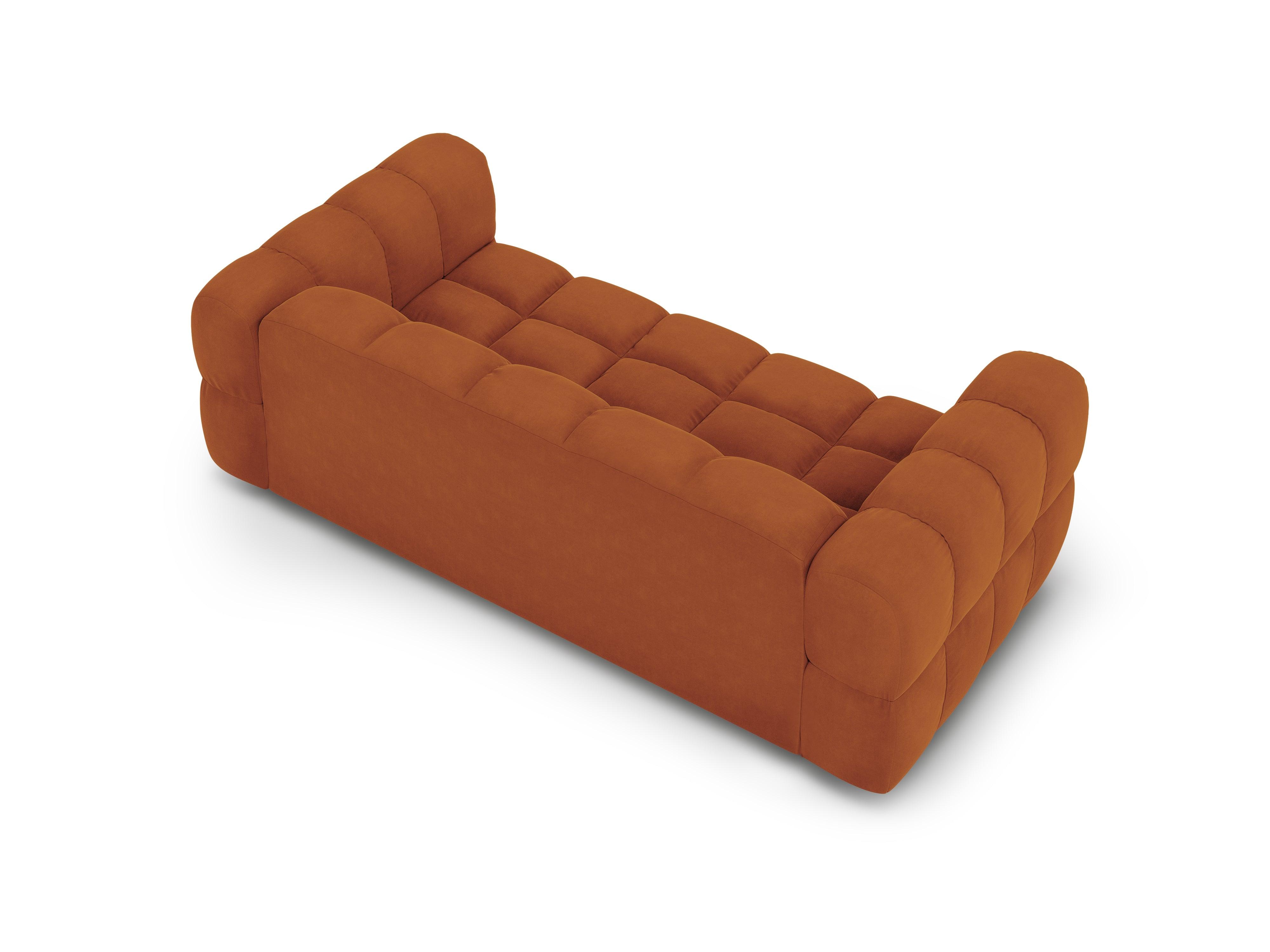 Sofa aksamitna 3-osobowa SKY terracotta Cosmopolitan Design Eye on Design