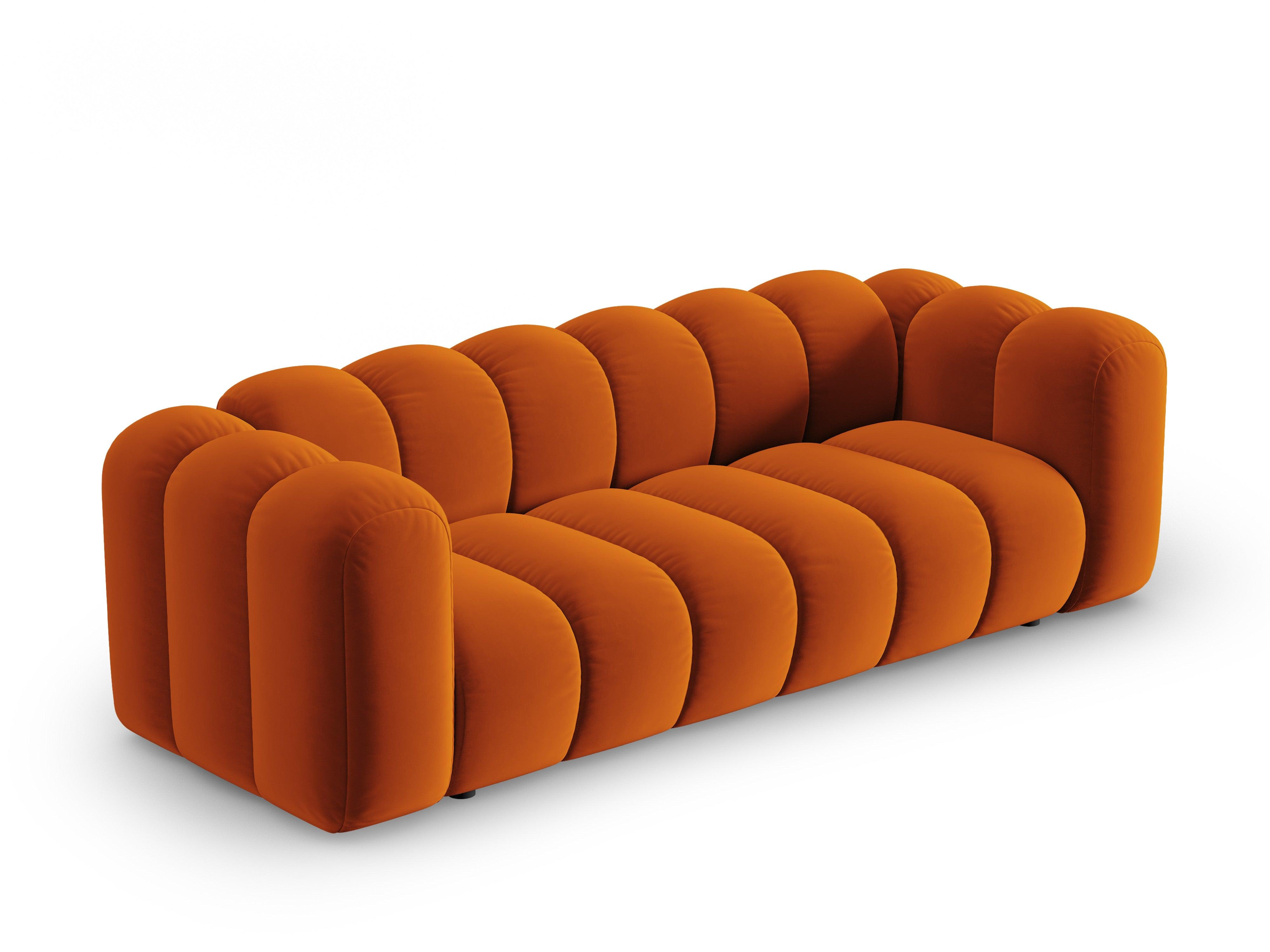 Sofa aksamitna 3-osobowa SKYLER ceglany Interieurs 86 Eye on Design