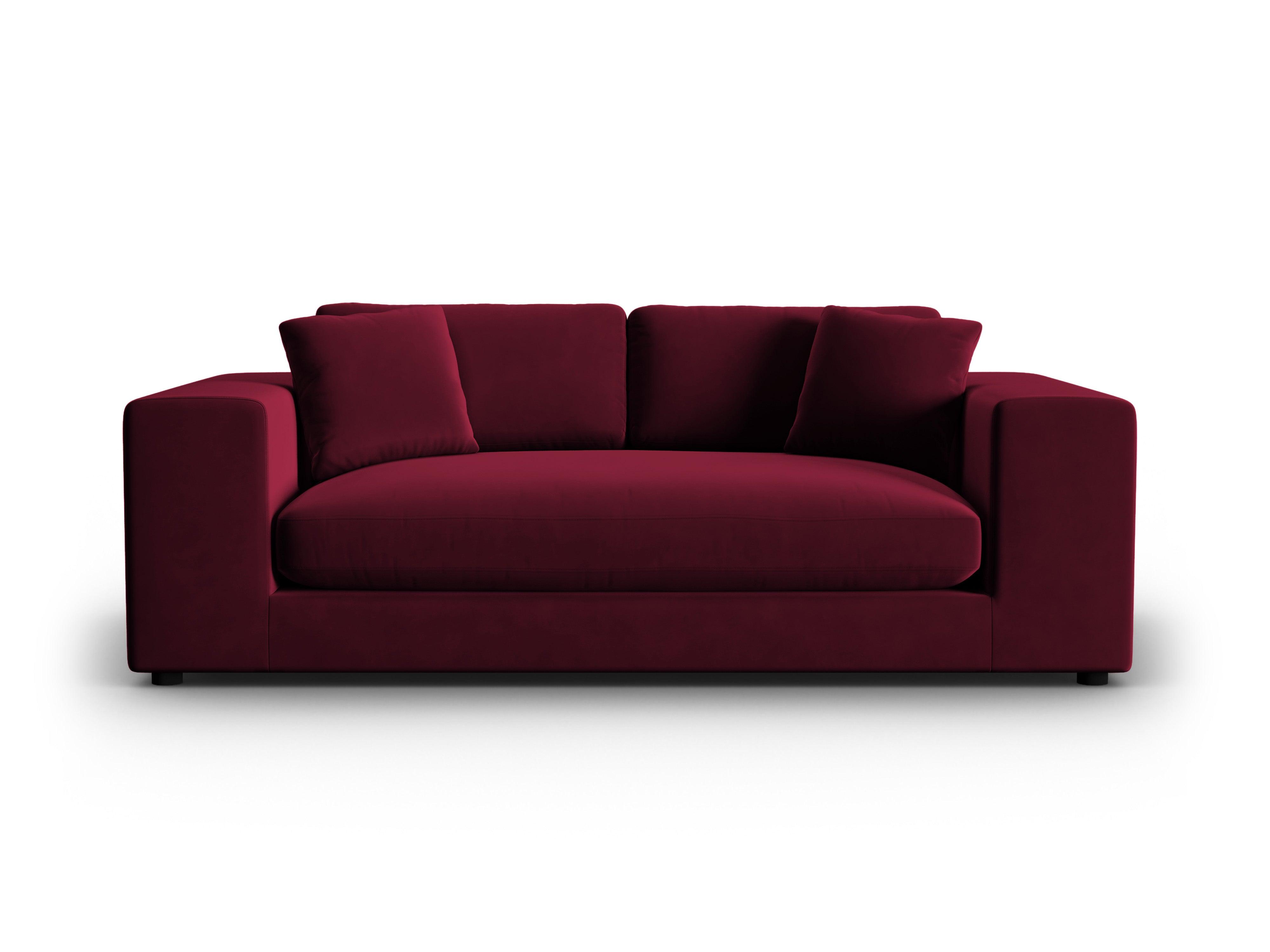 Sofa aksamitna 3-osobowa TENDANCE bordowy CXL by Christian Lacroix Eye on Design