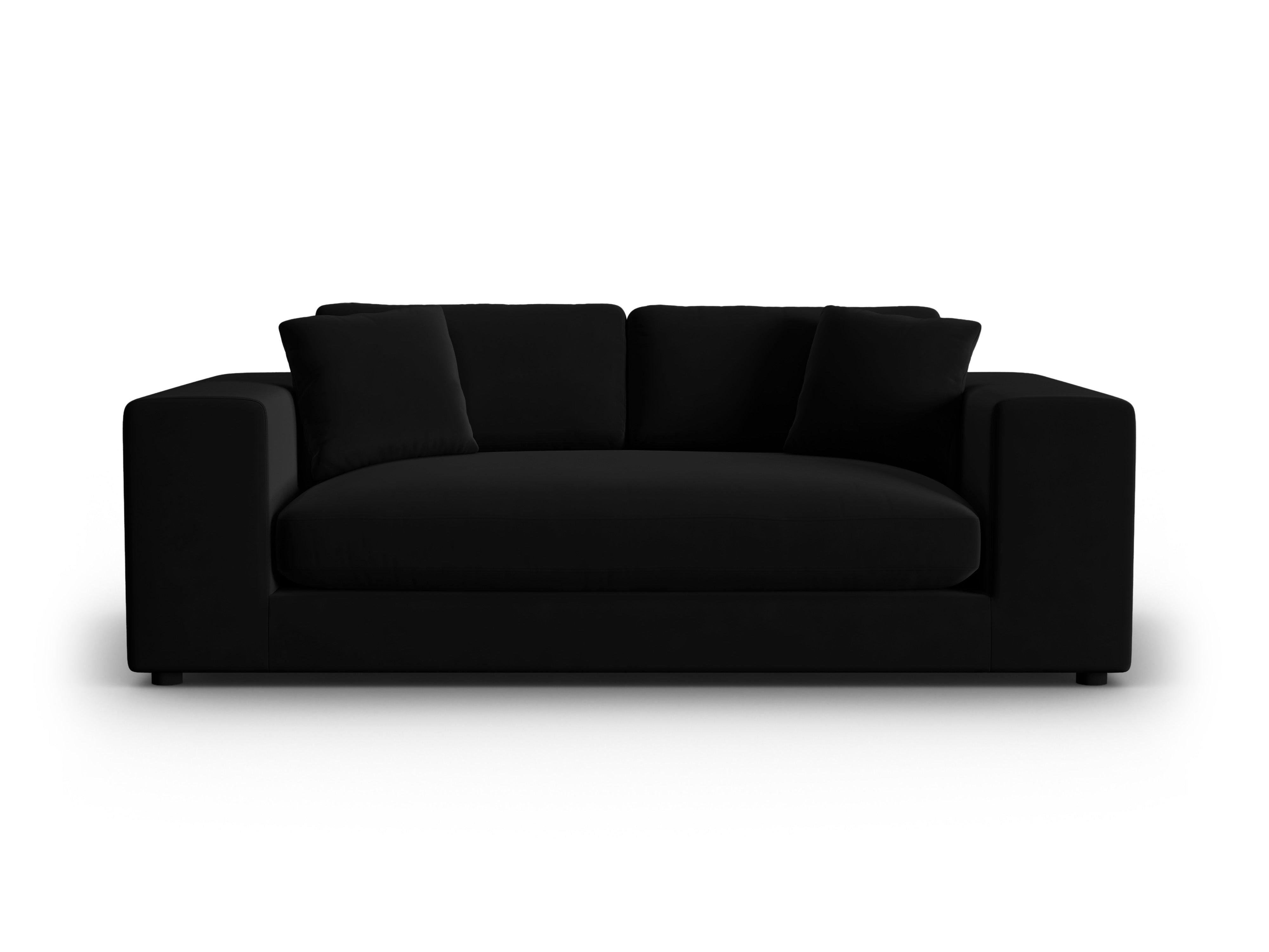 Sofa aksamitna 3-osobowa TENDANCE czarny CXL by Christian Lacroix Eye on Design