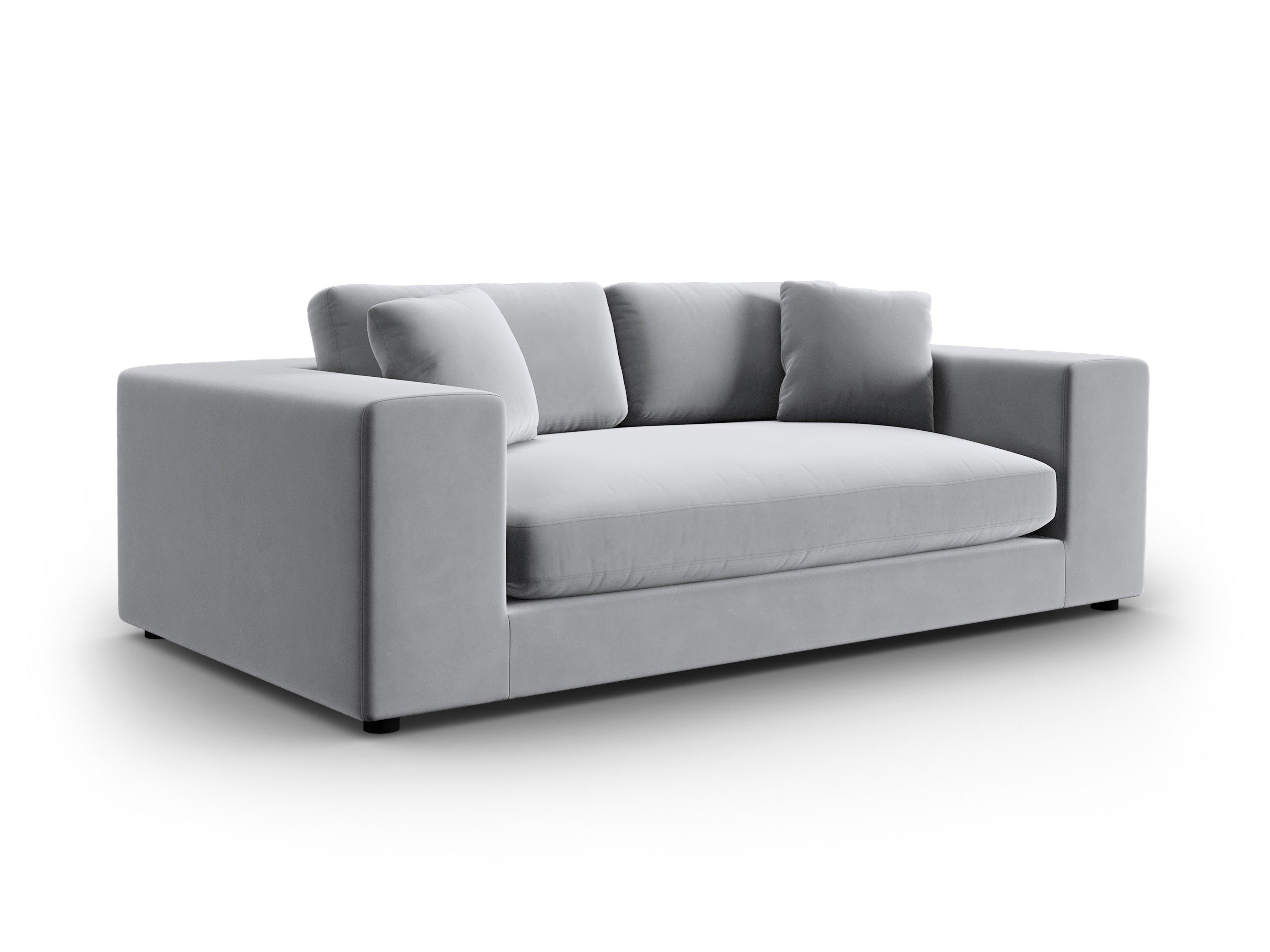 Sofa aksamitna 3-osobowa TENDANCE jasnoszary CXL by Christian Lacroix Eye on Design