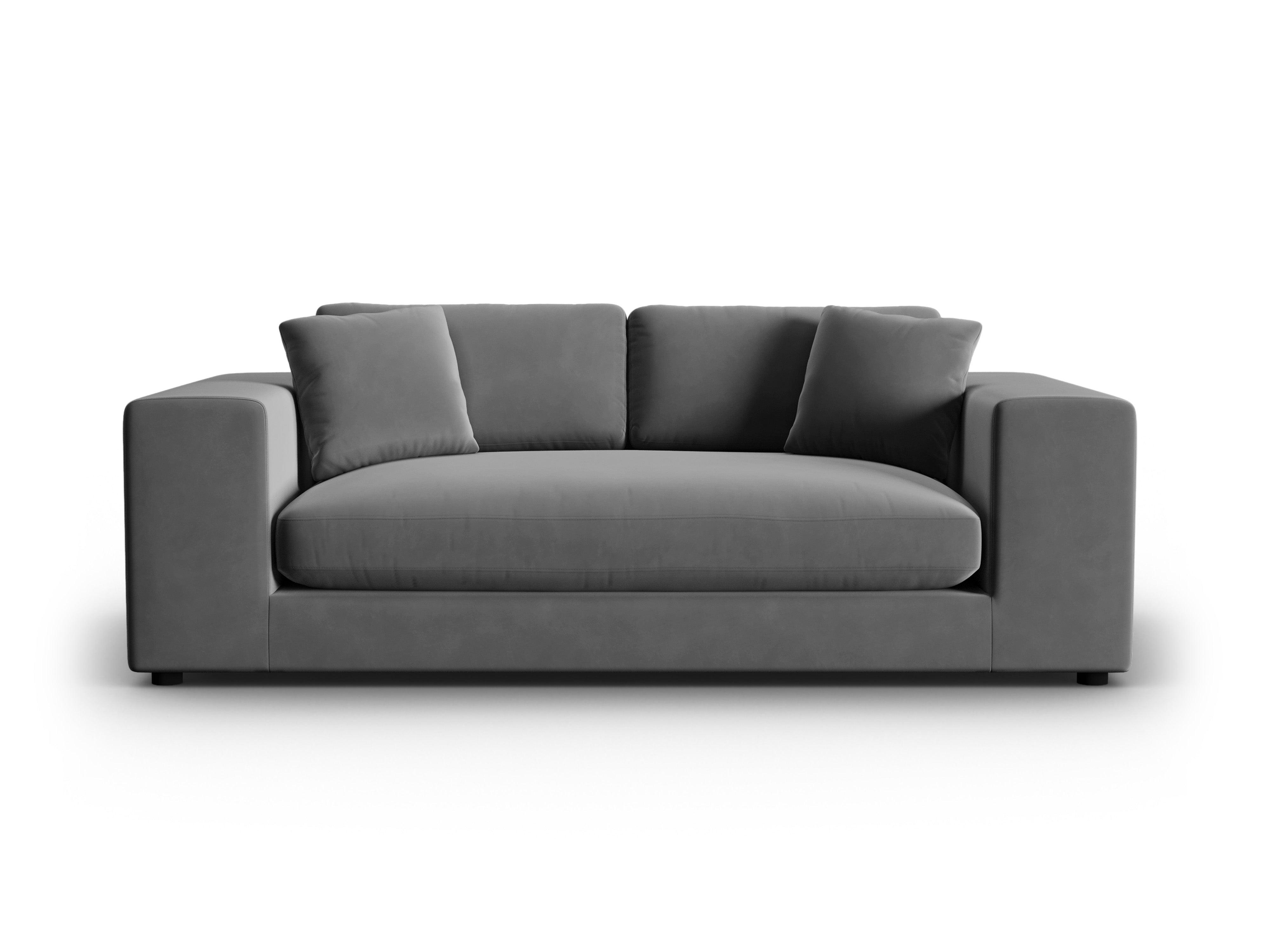 Sofa aksamitna 3-osobowa TENDANCE szary CXL by Christian Lacroix Eye on Design