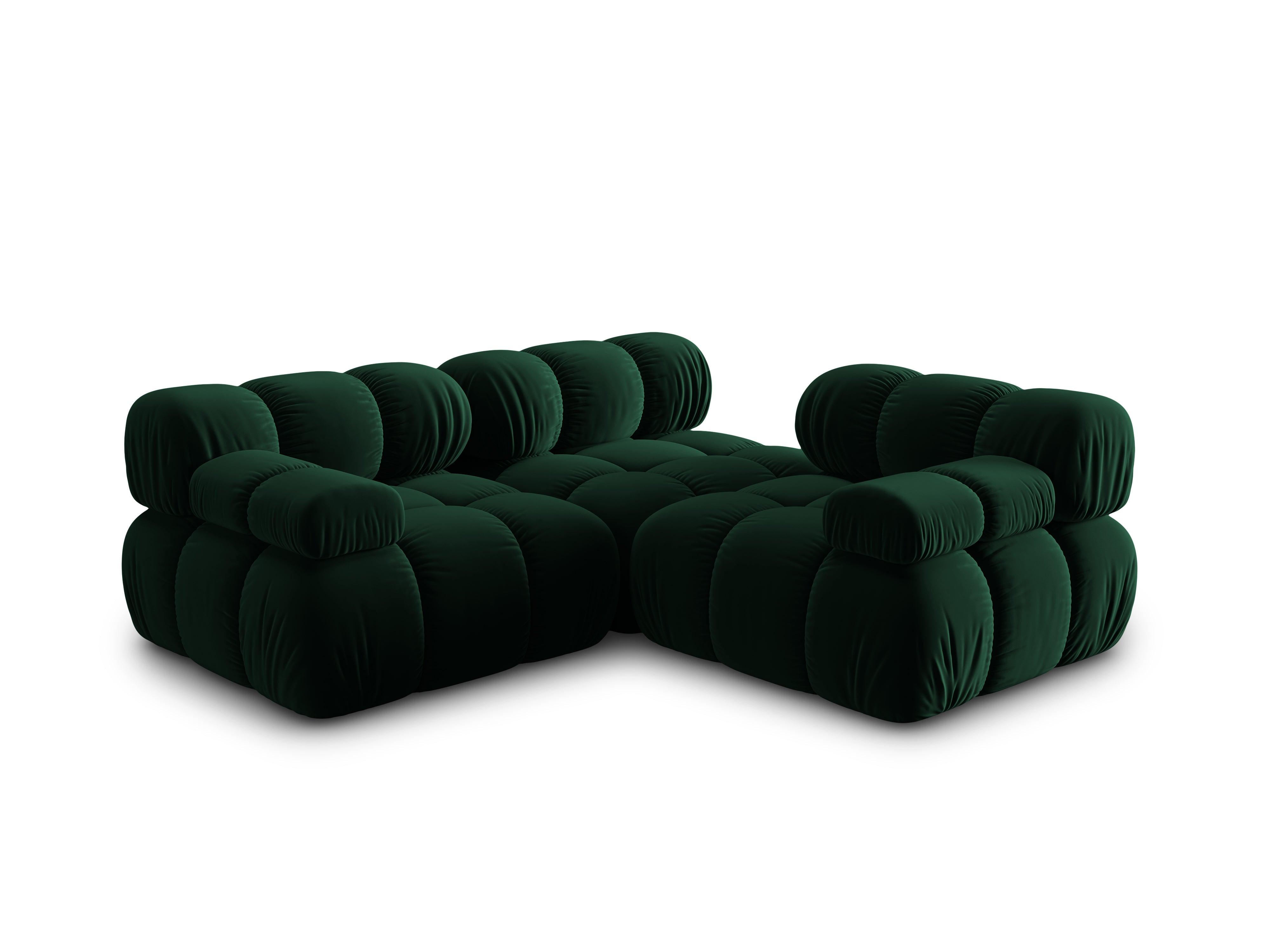 Sofa aksamitna 3-osobowa TROPEA butelkowa zieleń Milo Casa Eye on Design