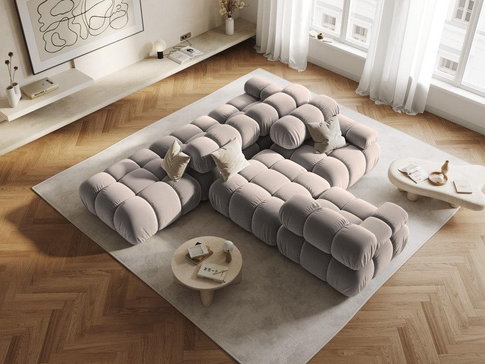 Sofa aksamitna 3-osobowa TROPEA cappuccino Milo Casa Eye on Design