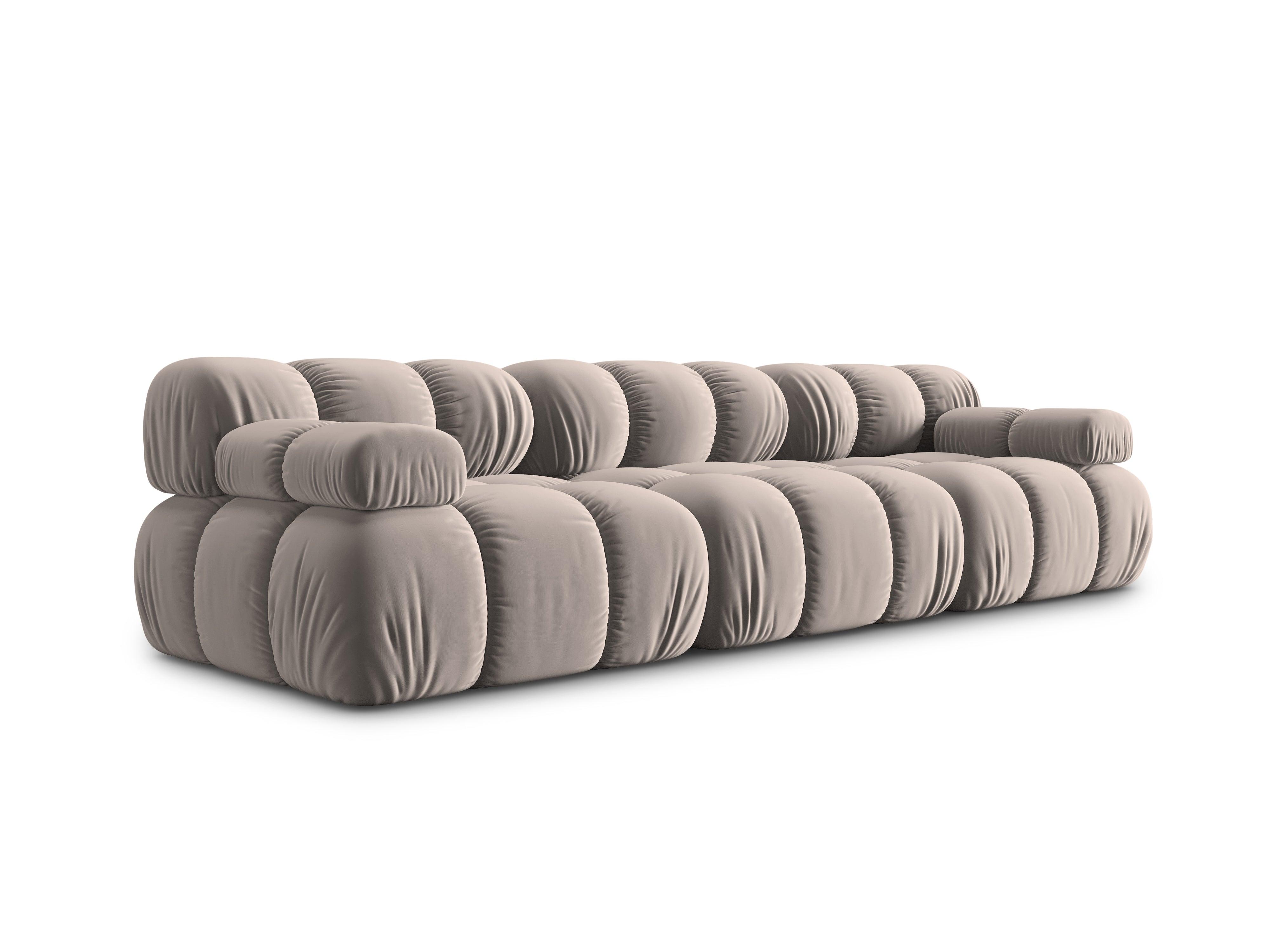 Sofa aksamitna 3-osobowa TROPEA cappuccino Milo Casa Eye on Design