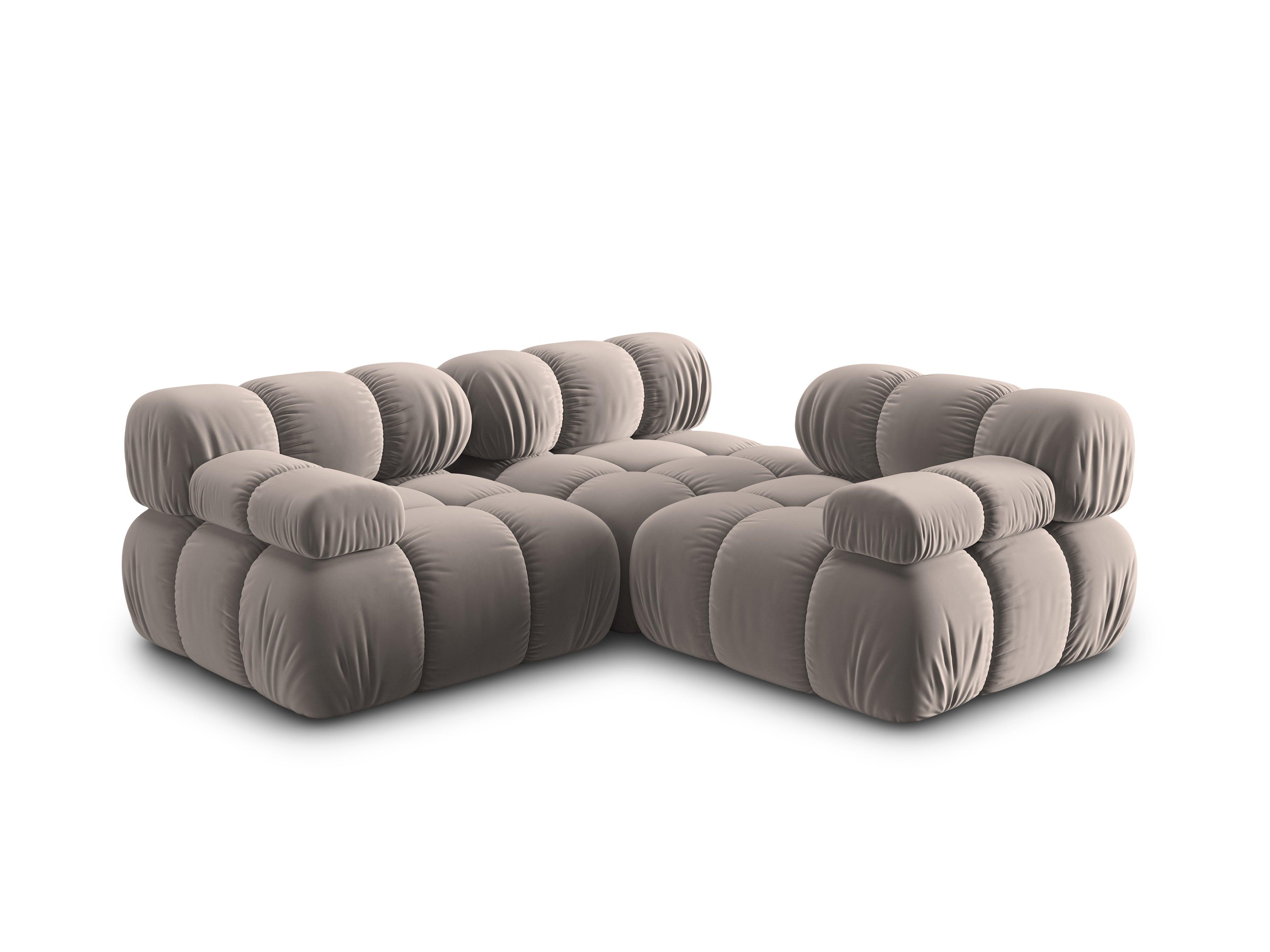 Sofa aksamitna 3-osobowa TROPEA cappuccino Milo Casa Eye on Design