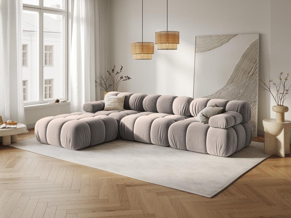 Sofa aksamitna 3-osobowa TROPEA cappuccino Milo Casa Eye on Design