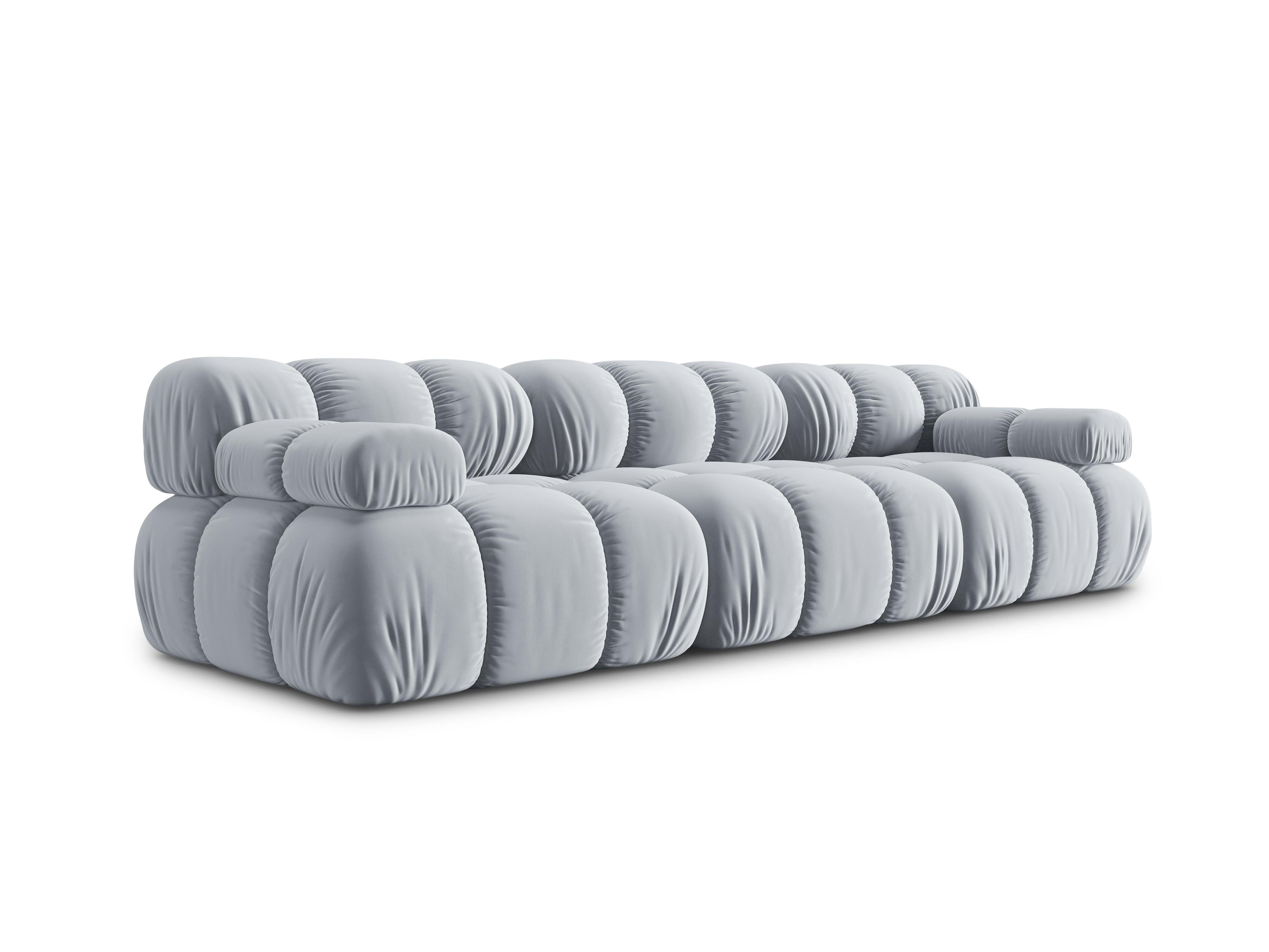 Sofa aksamitna 3-osobowa TROPEA jasnoniebieski Milo Casa Eye on Design