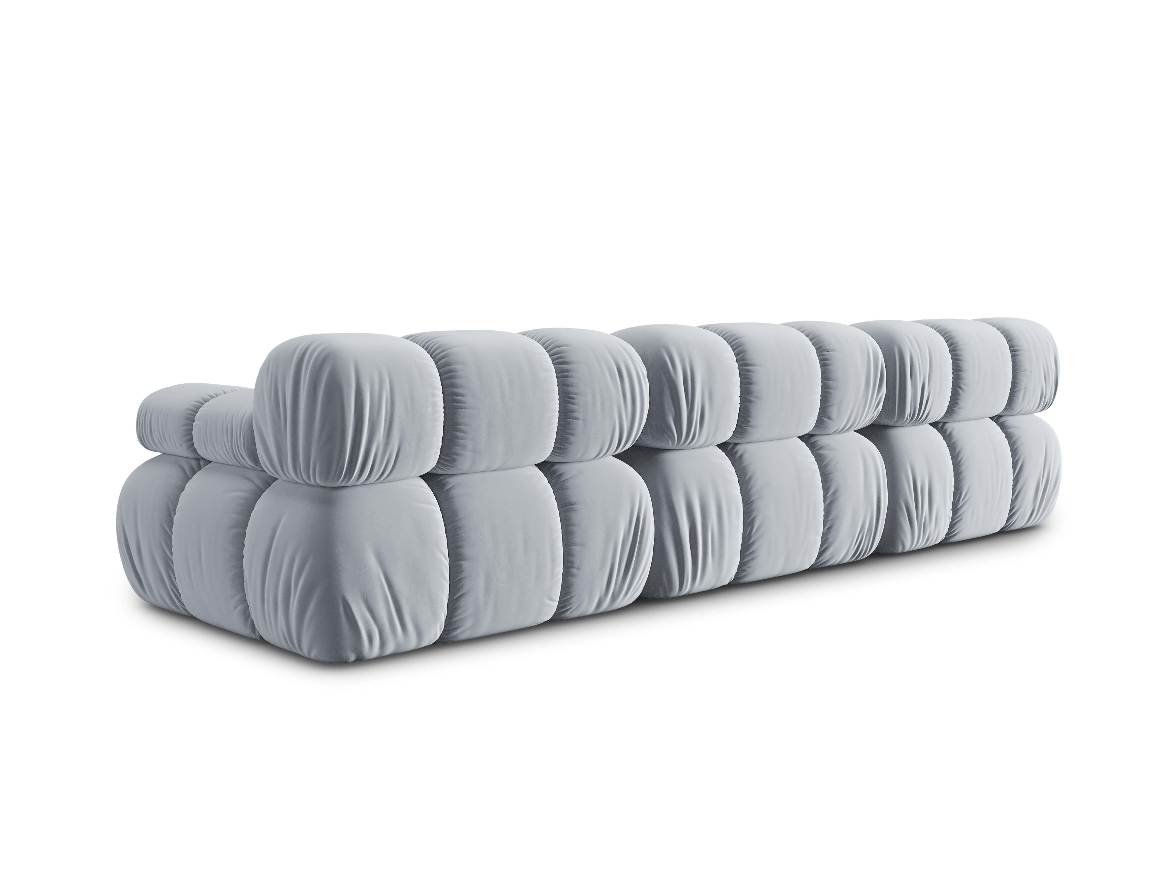 Sofa aksamitna 3-osobowa TROPEA jasnoniebieski Milo Casa Eye on Design