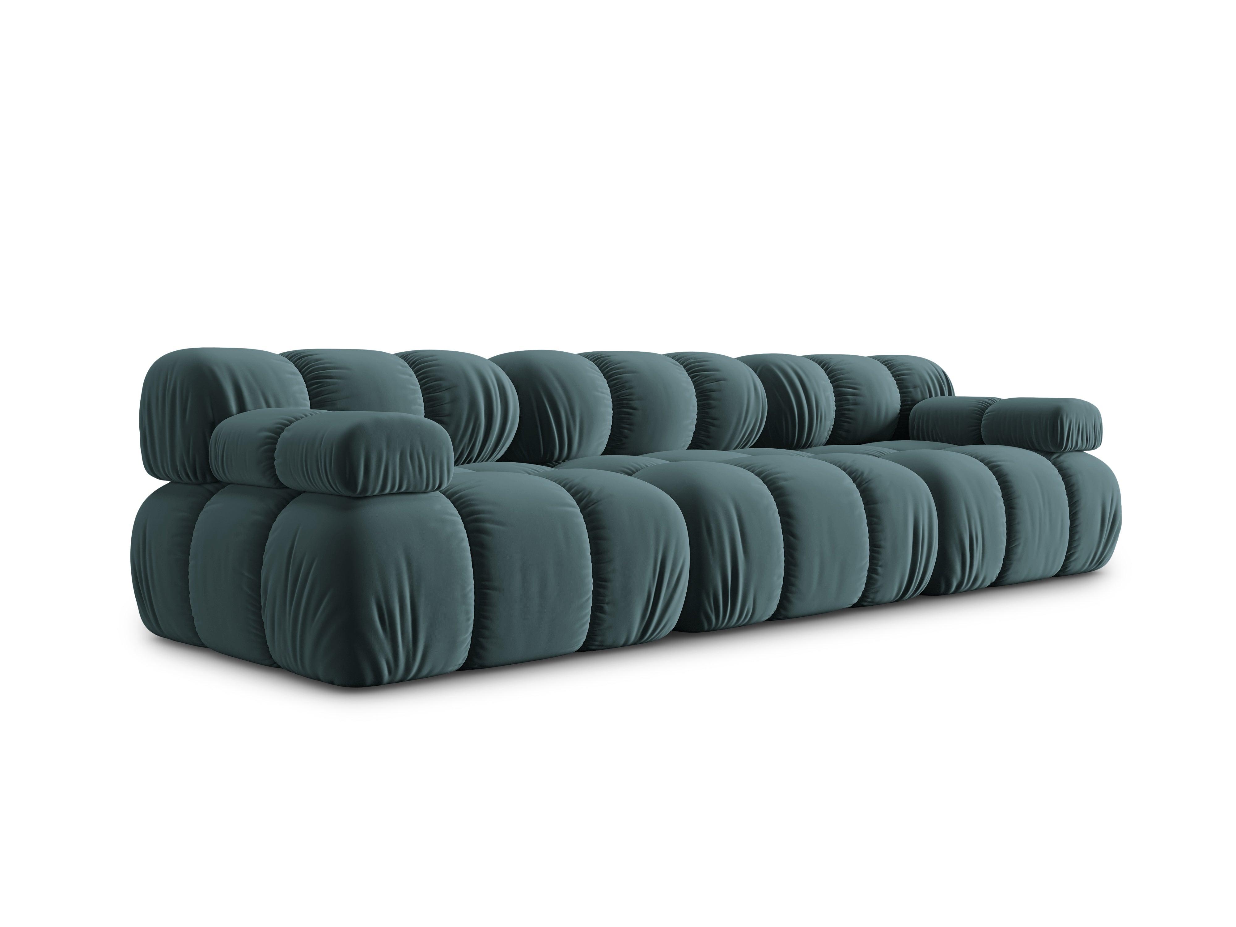 Sofa aksamitna 3-osobowa TROPEA petrol Milo Casa Eye on Design