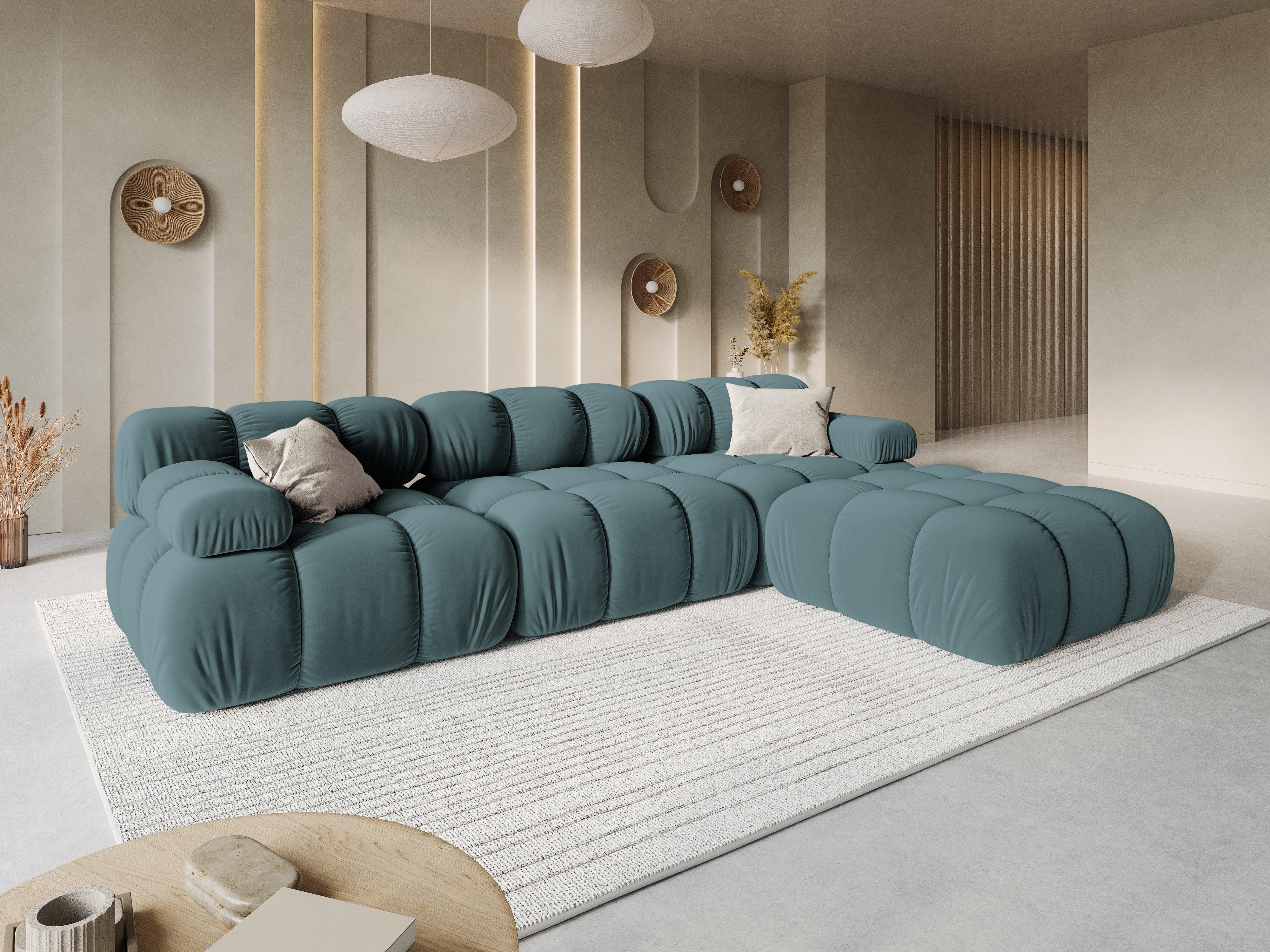 Sofa aksamitna 3-osobowa TROPEA petrol Milo Casa Eye on Design