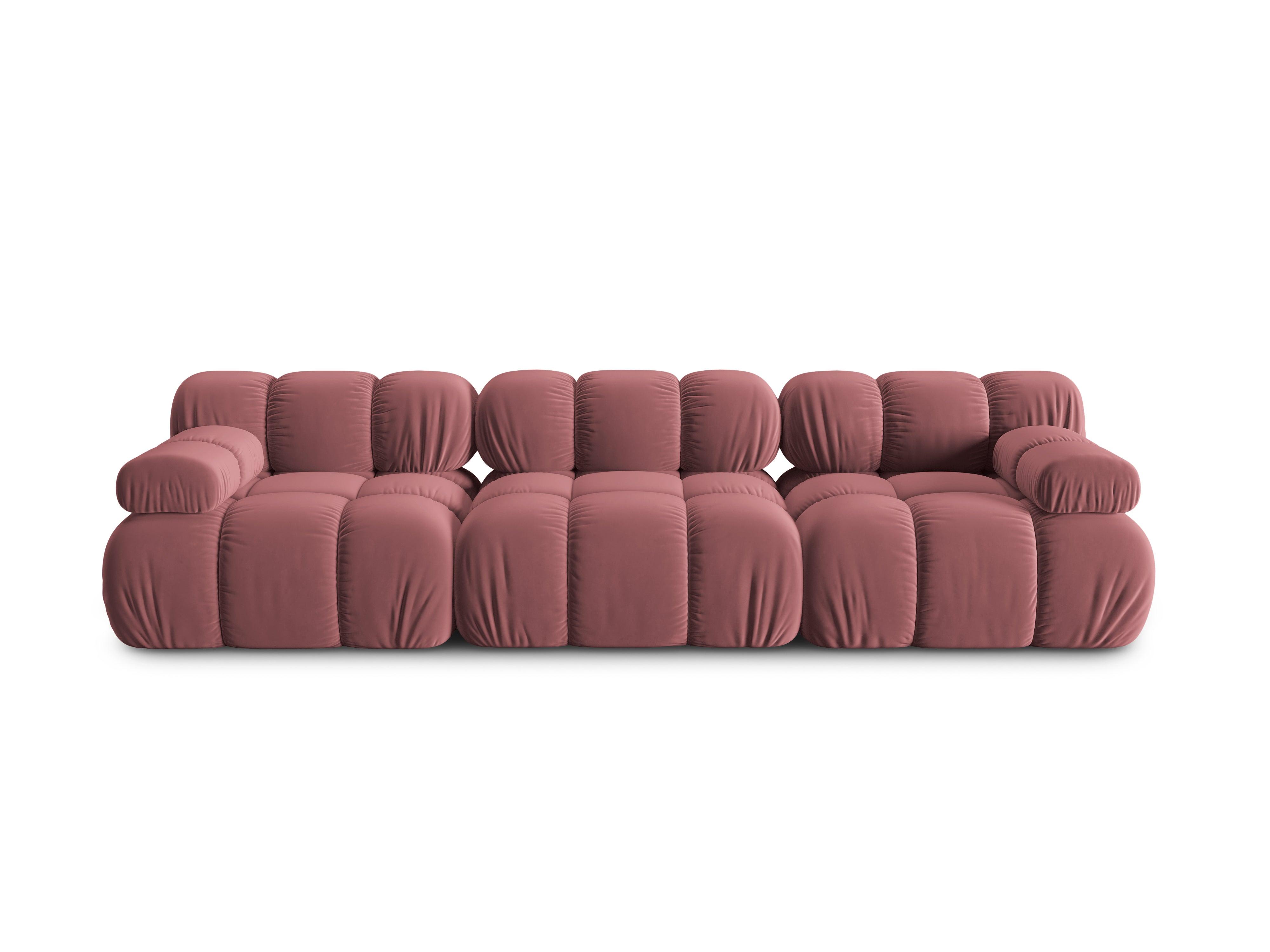 Sofa aksamitna 3-osobowa TROPEA różowy Milo Casa Eye on Design