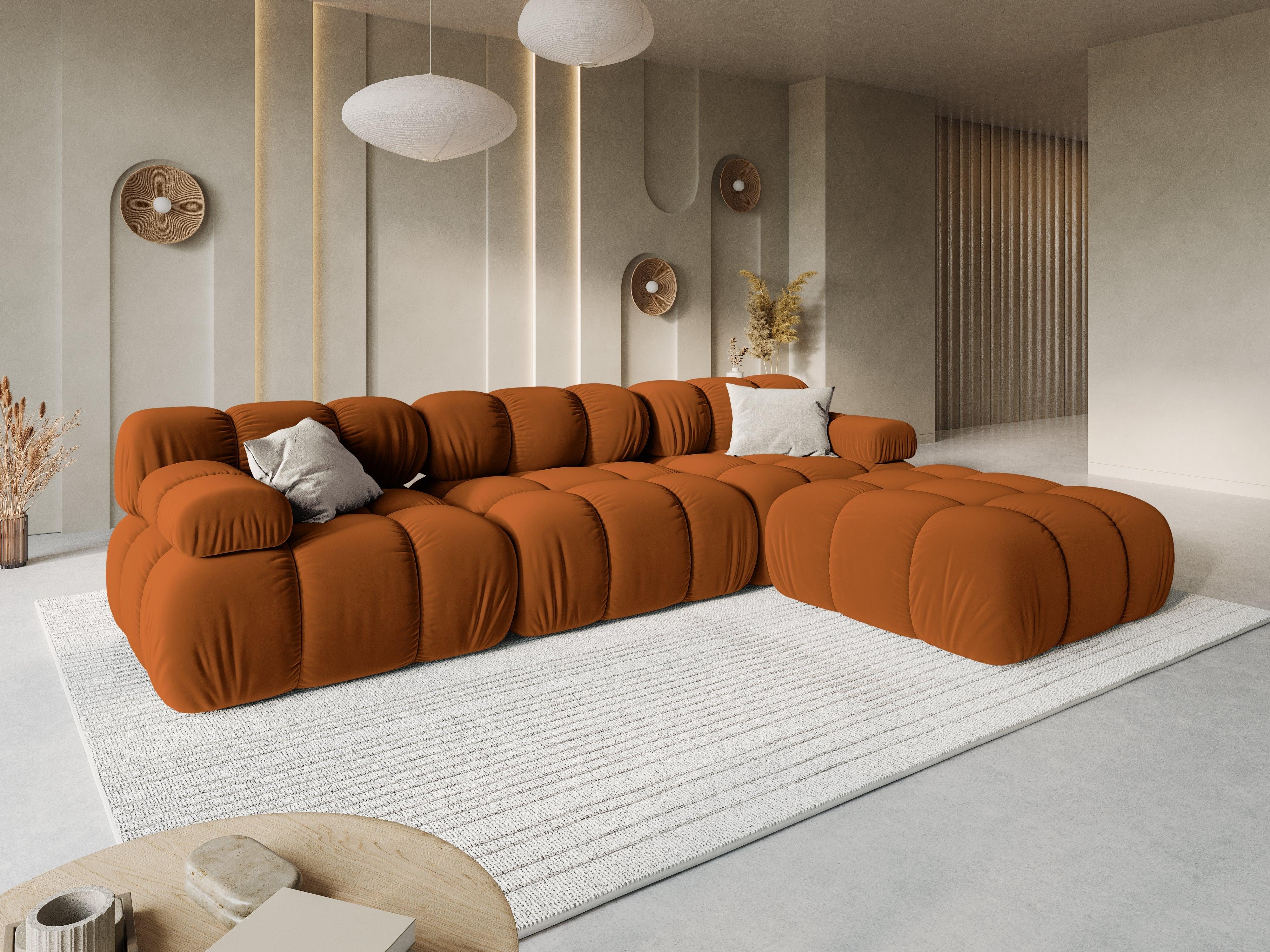 Sofa aksamitna 3-osobowa TROPEA terracotta Milo Casa Eye on Design