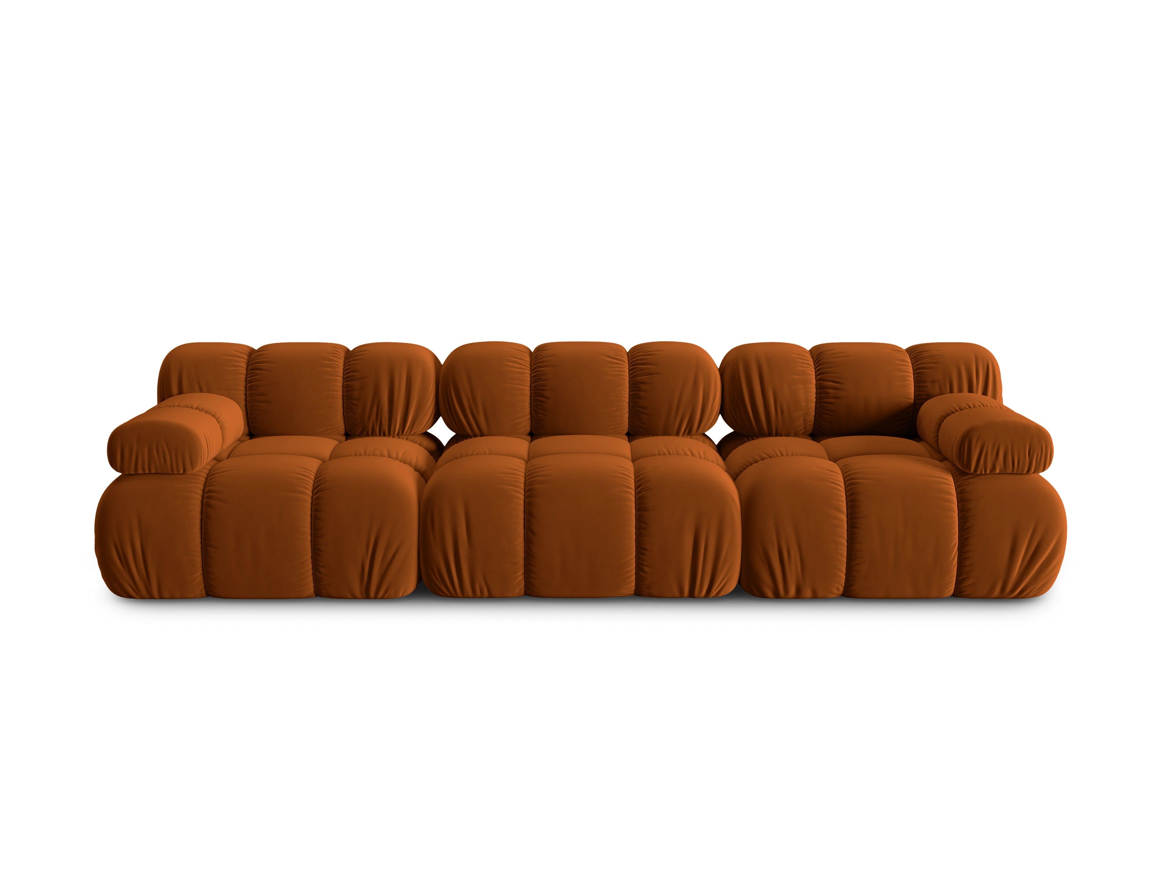 Sofa aksamitna 3-osobowa TROPEA terracotta Milo Casa Eye on Design