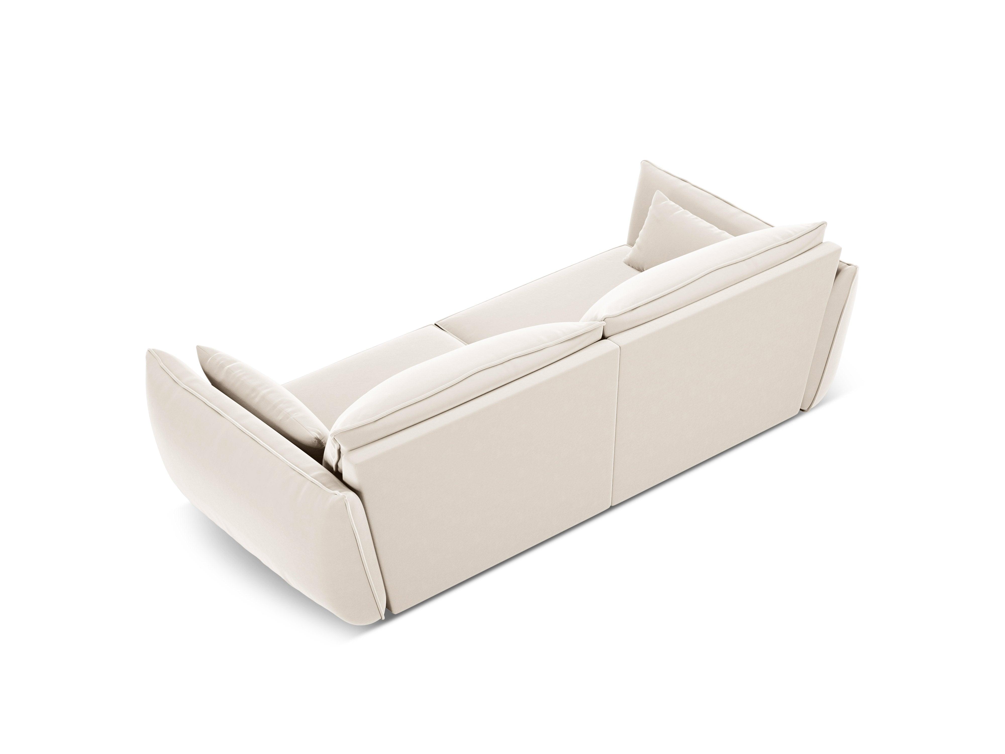 Sofa aksamitna 3-osobowa VANDA beżowy Mazzini Sofas Eye on Design
