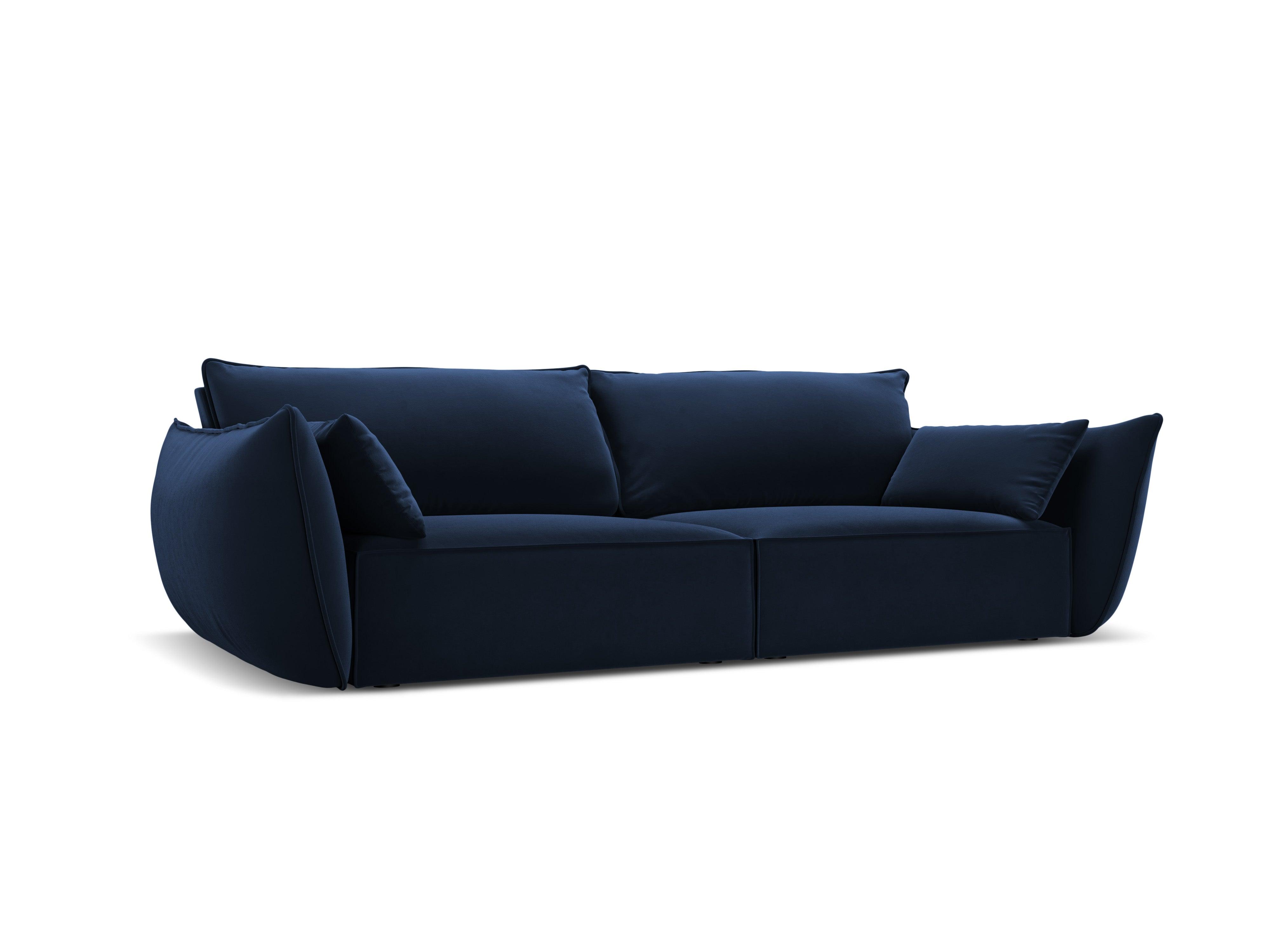 Sofa aksamitna 3-osobowa VANDA granatowy Mazzini Sofas Eye on Design
