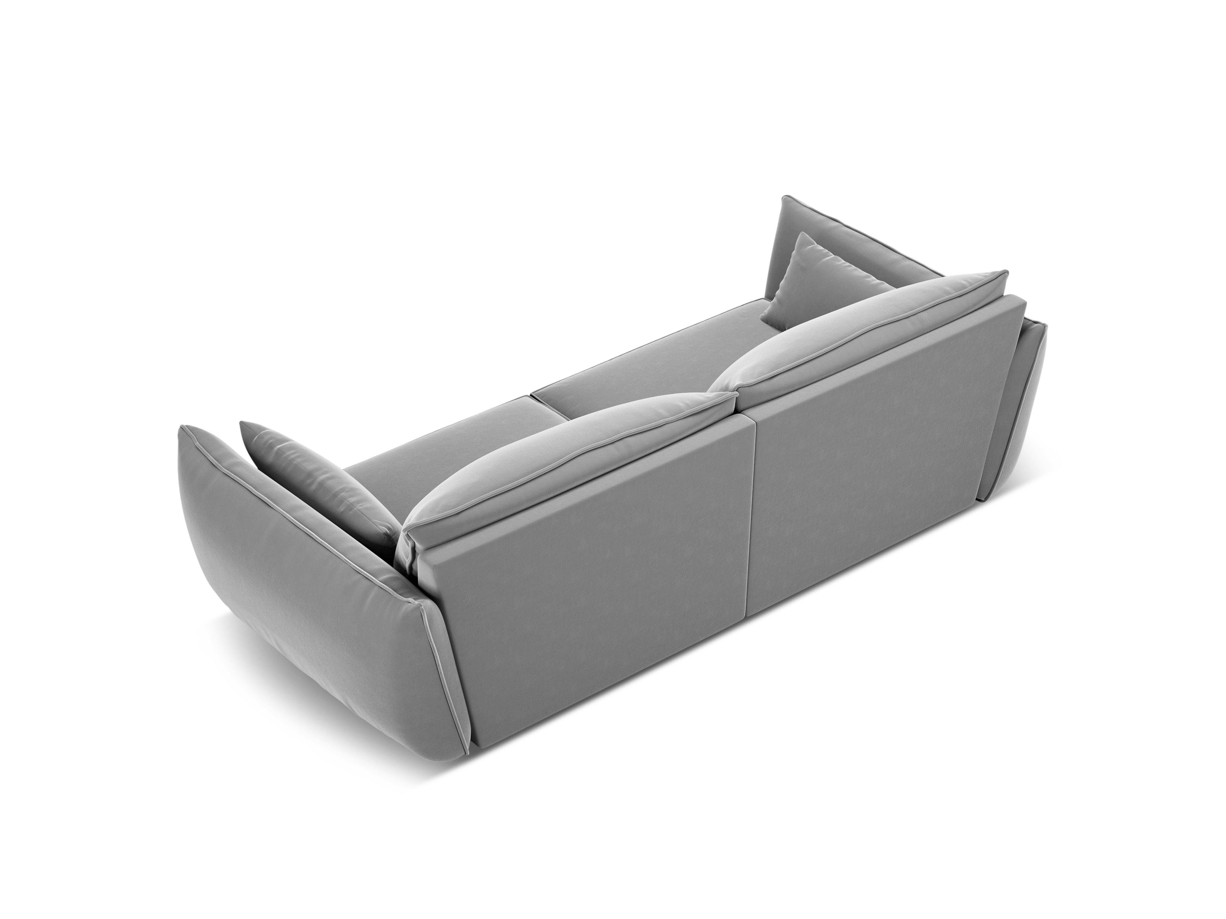 Sofa aksamitna 3-osobowa VANDA szary Mazzini Sofas Eye on Design