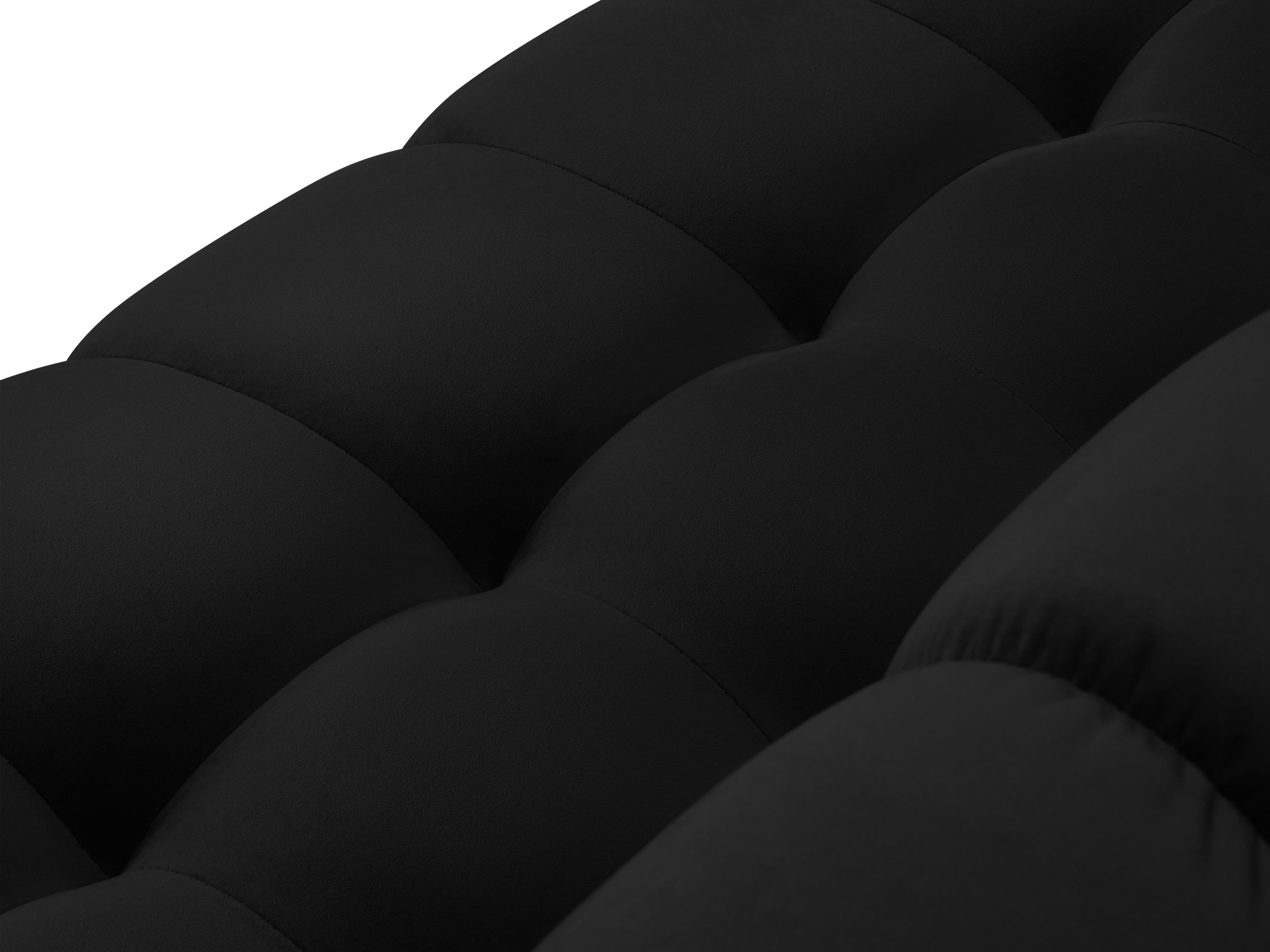 Sofa aksamitna 4-osobowa BALI czarny z czarną podstawą Cosmopolitan Design Eye on Design