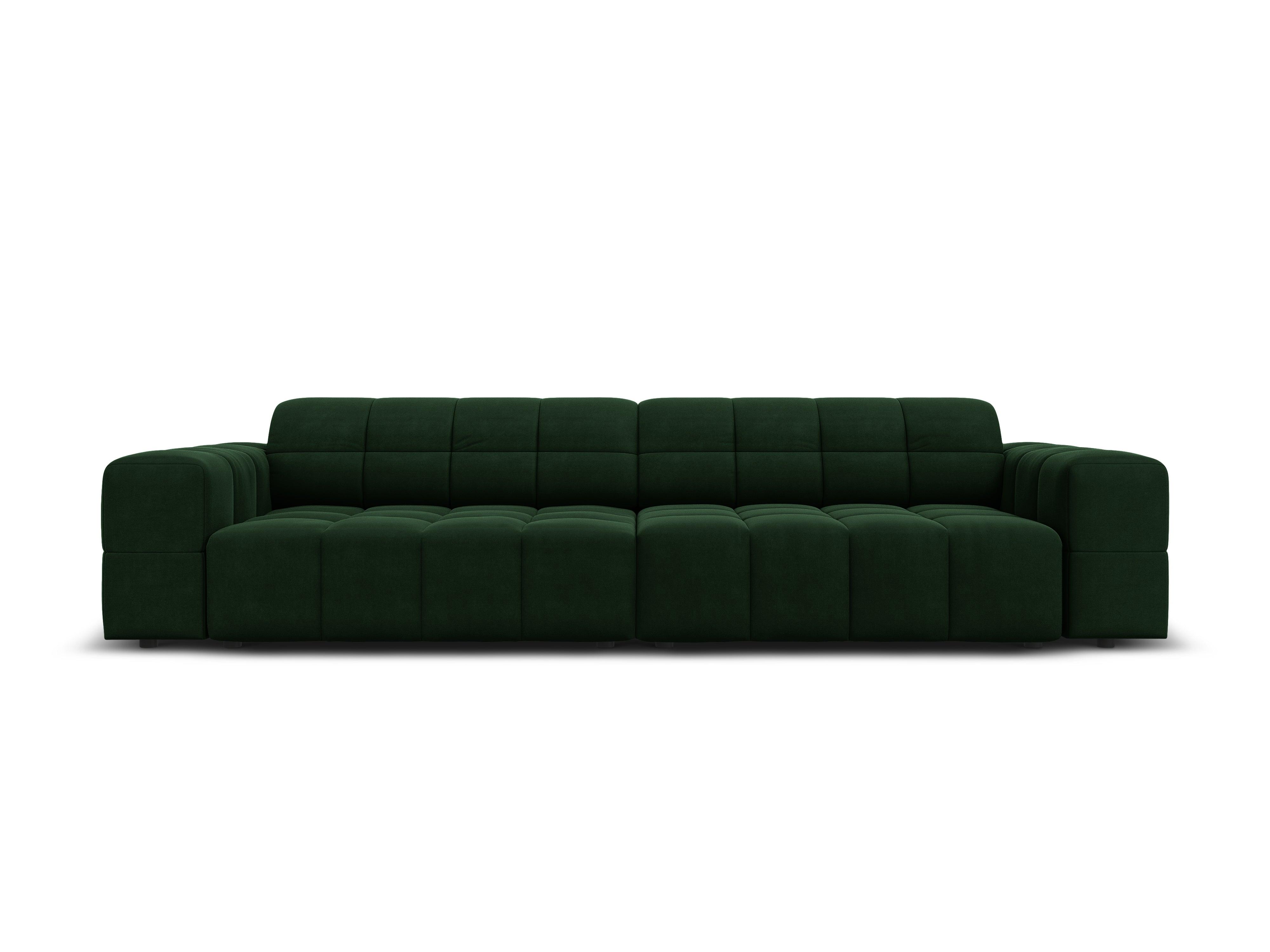 Sofa aksamitna 4-osobowa CHICAGO butelkowa zieleń Cosmopolitan Design Eye on Design