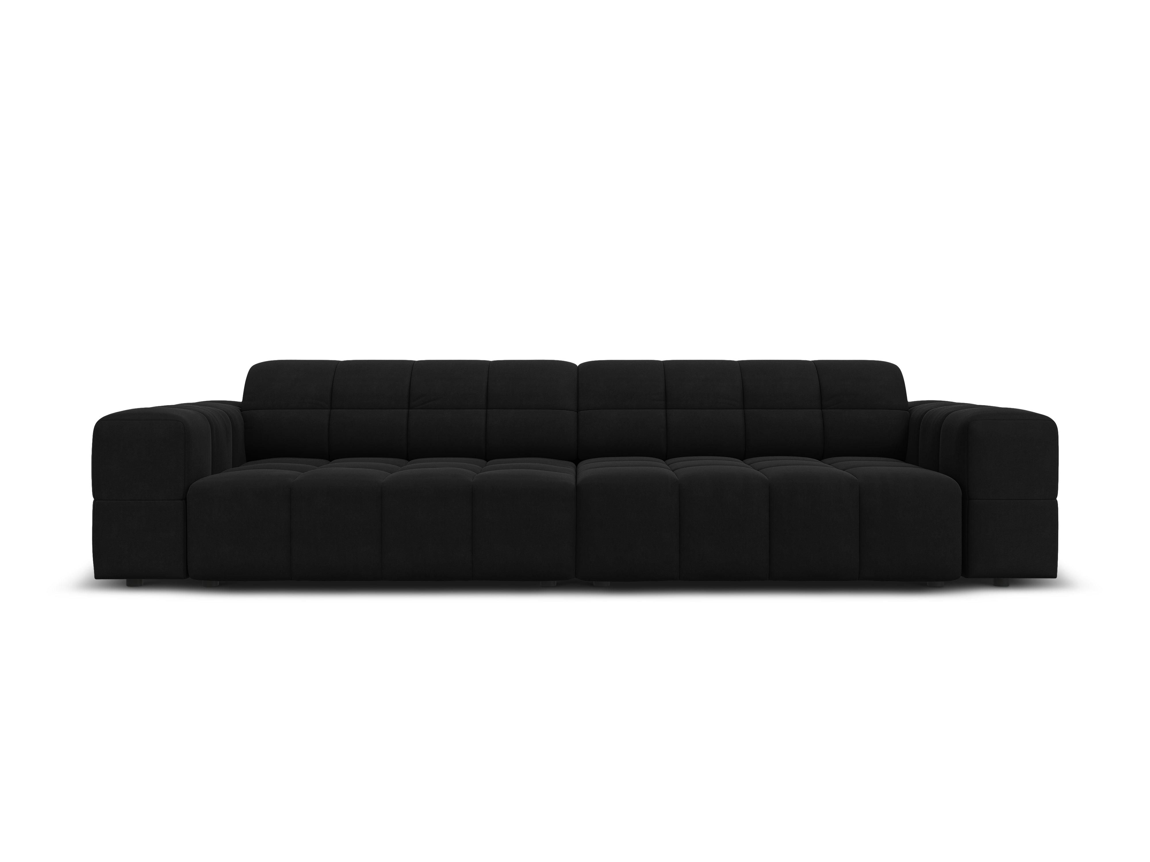 Sofa aksamitna 4-osobowa CHICAGO czarny Cosmopolitan Design Eye on Design
