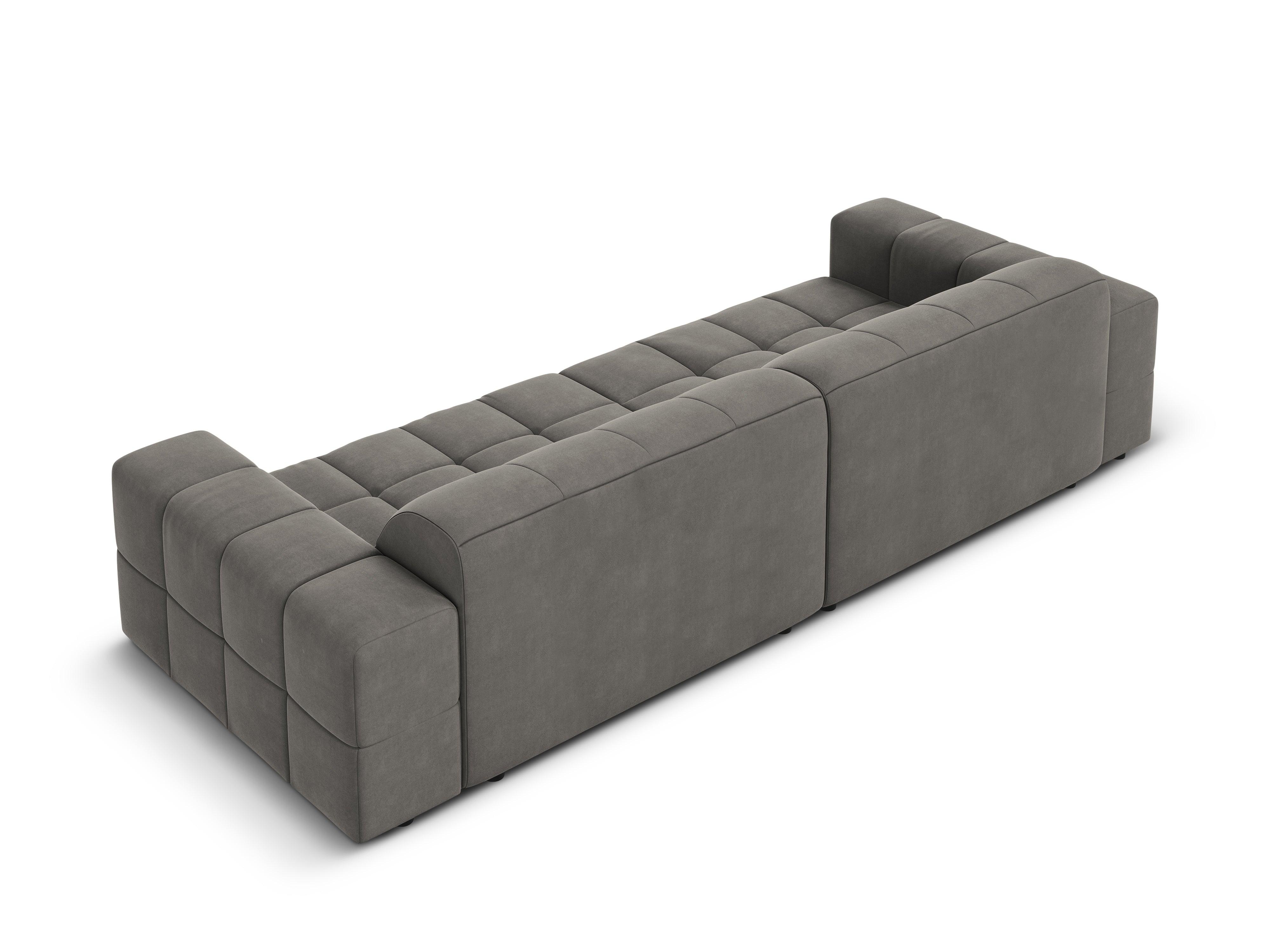 Sofa aksamitna 4-osobowa CHICAGO szary Cosmopolitan Design Eye on Design