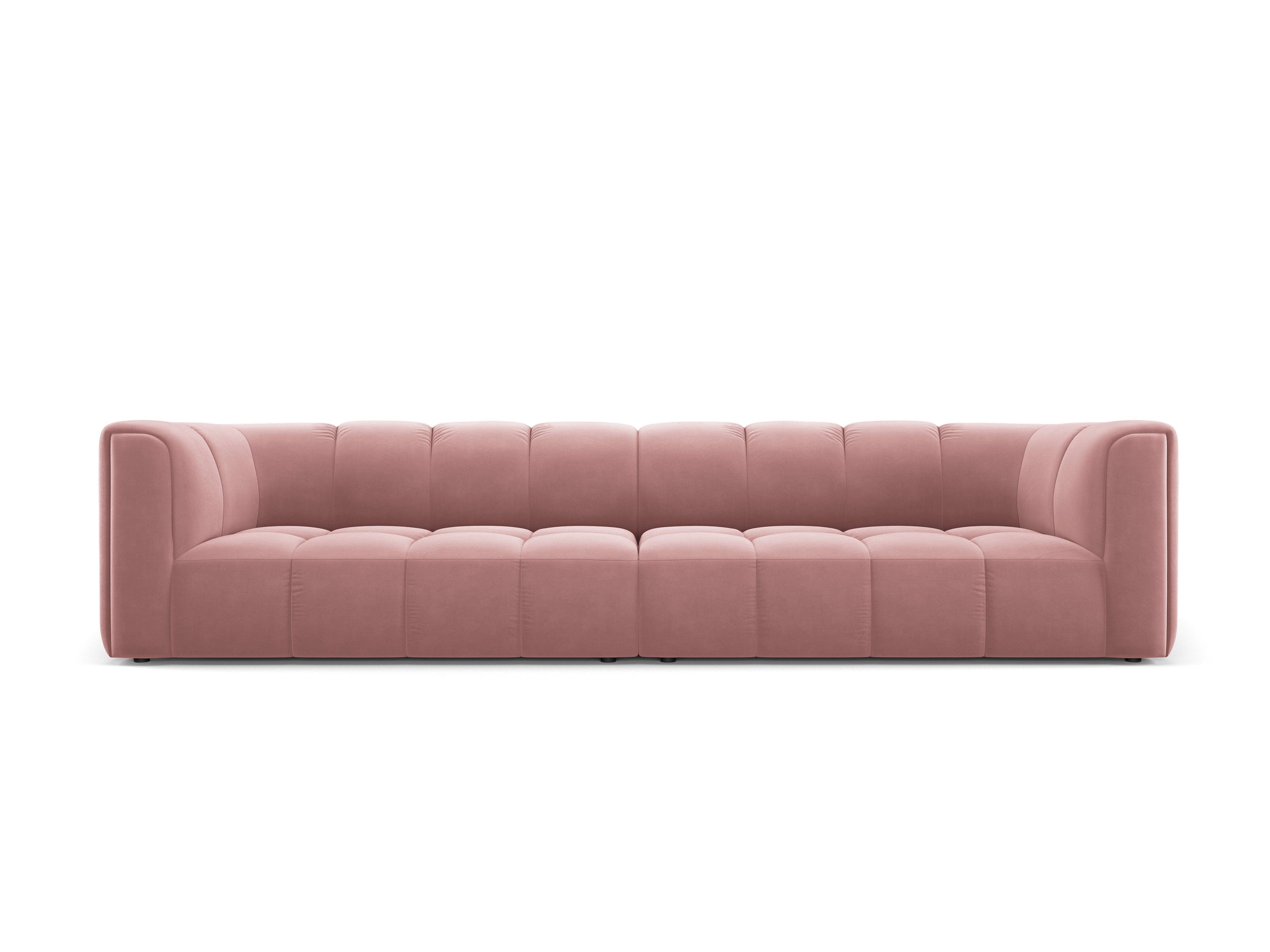 Sofa aksamitna 4-osobowa FRANCESCA różowy Milo Casa Eye on Design