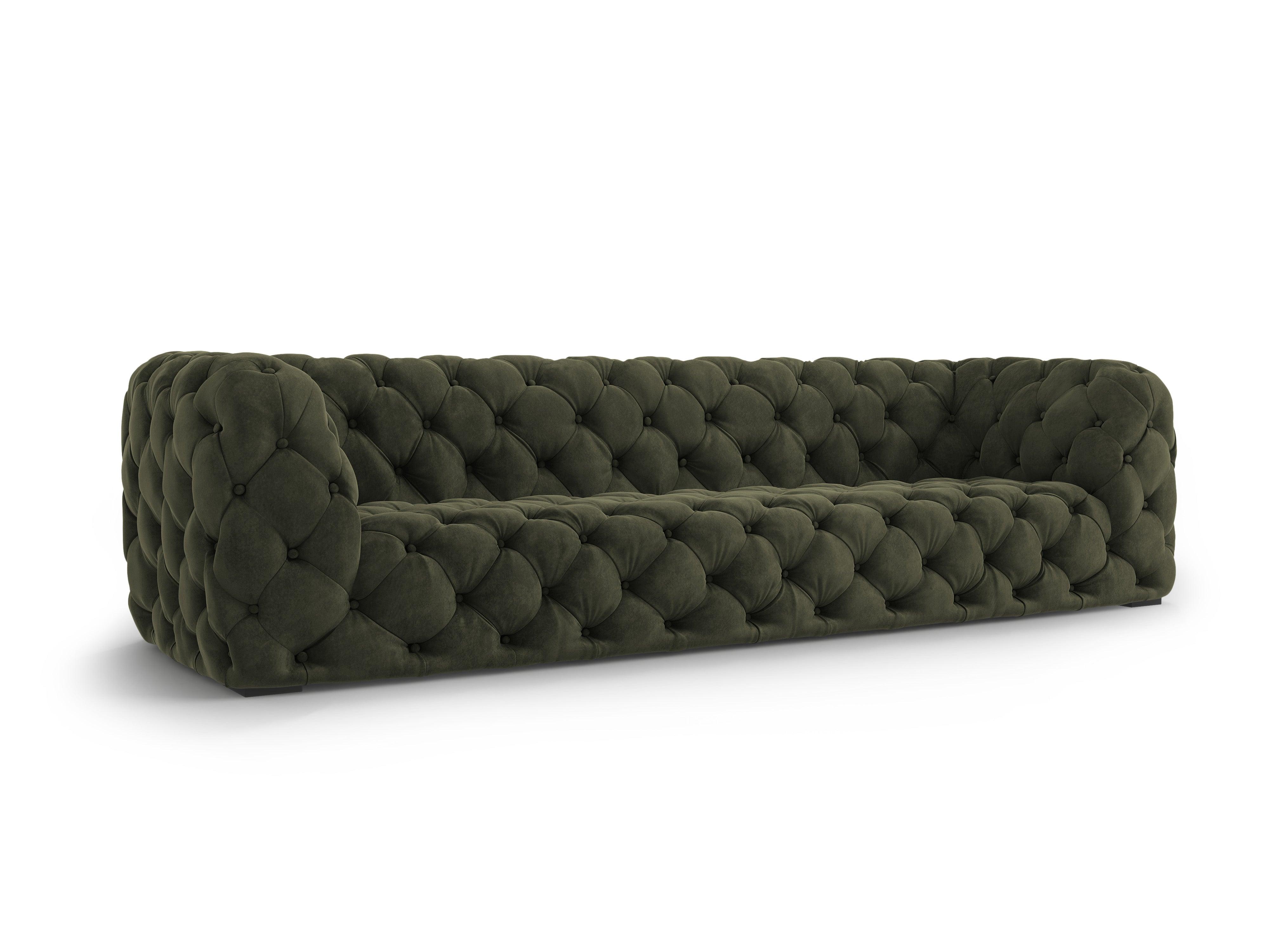 Sofa aksamitna 4-osobowa LOGE ciemnozielony Windsor & Co Eye on Design
